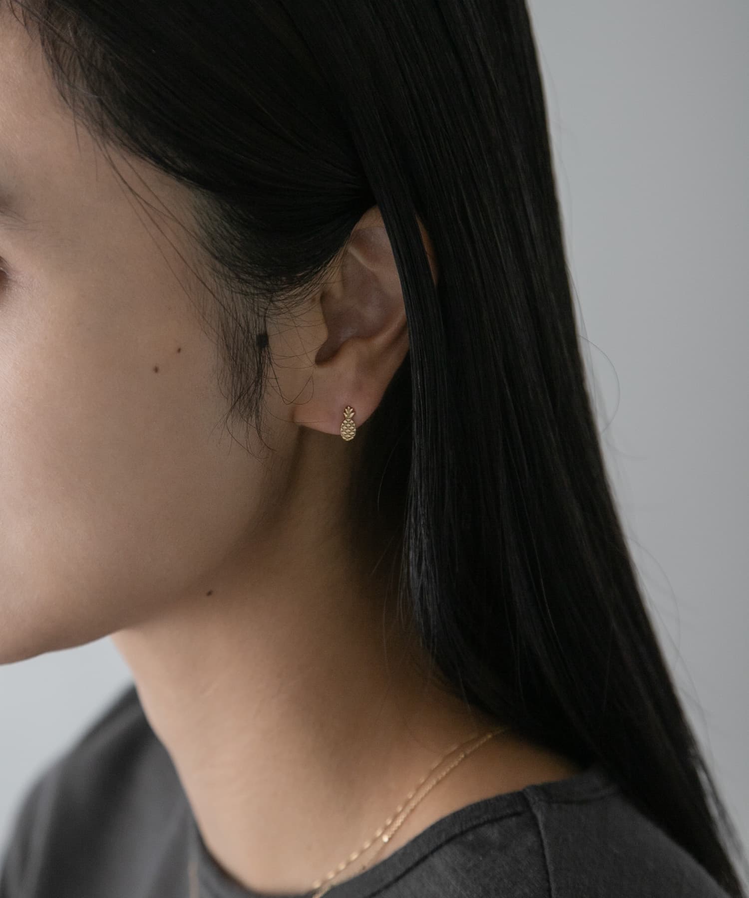 ff by decor urban research　パイナップルピアス K10YG -