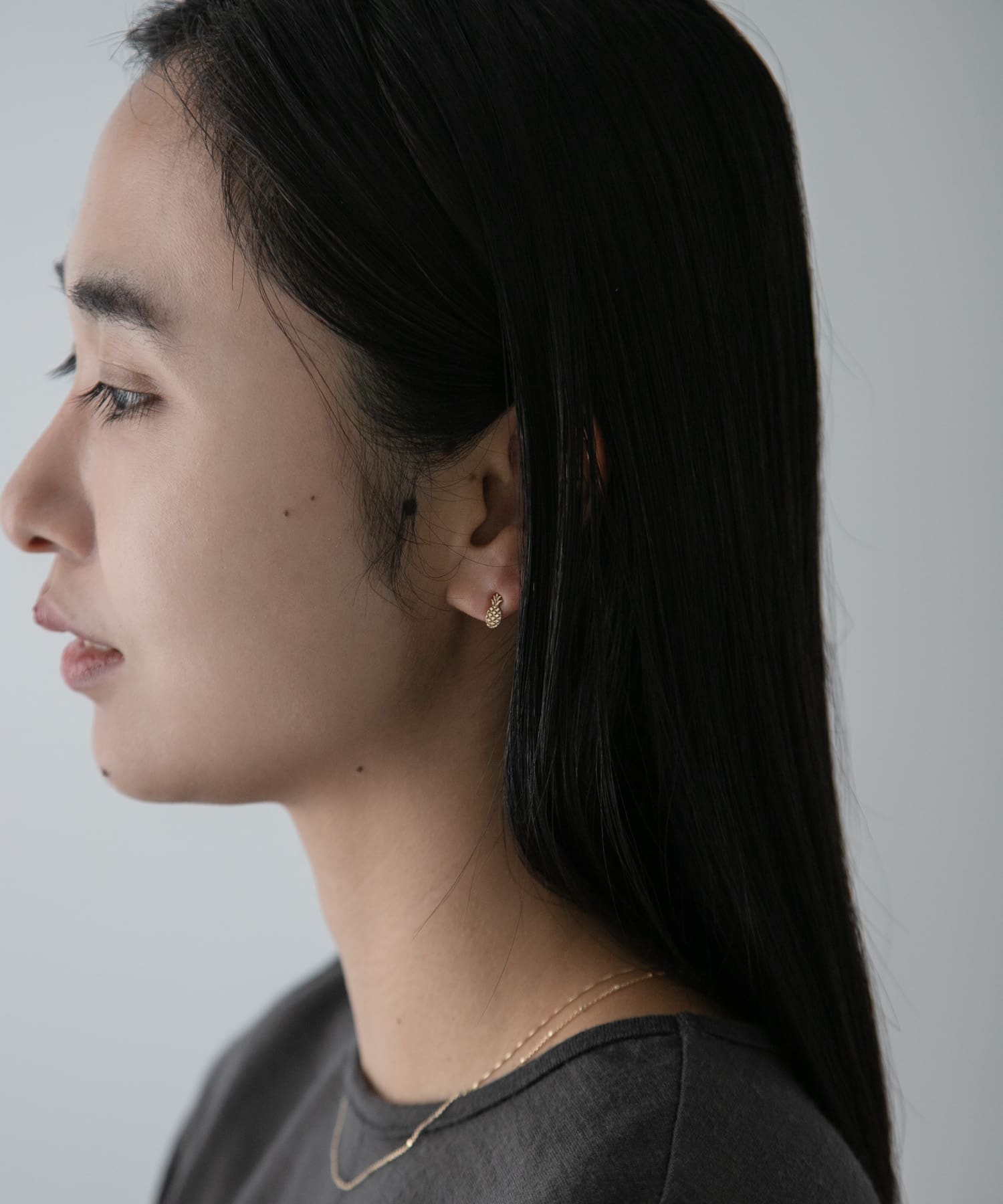 ff by decor urban research　パイナップルピアス K10YG -