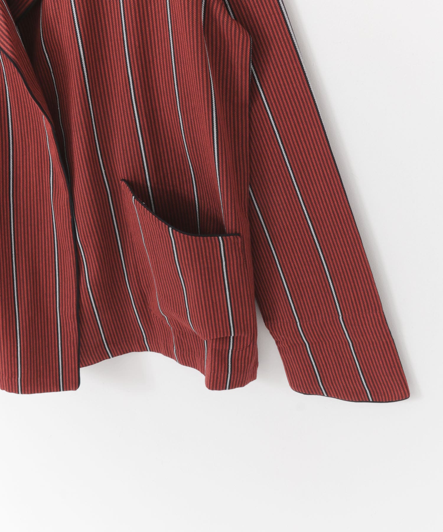 P.Le Moult　ROUND-LAPEL-JACKET BUR/RD/WH 3