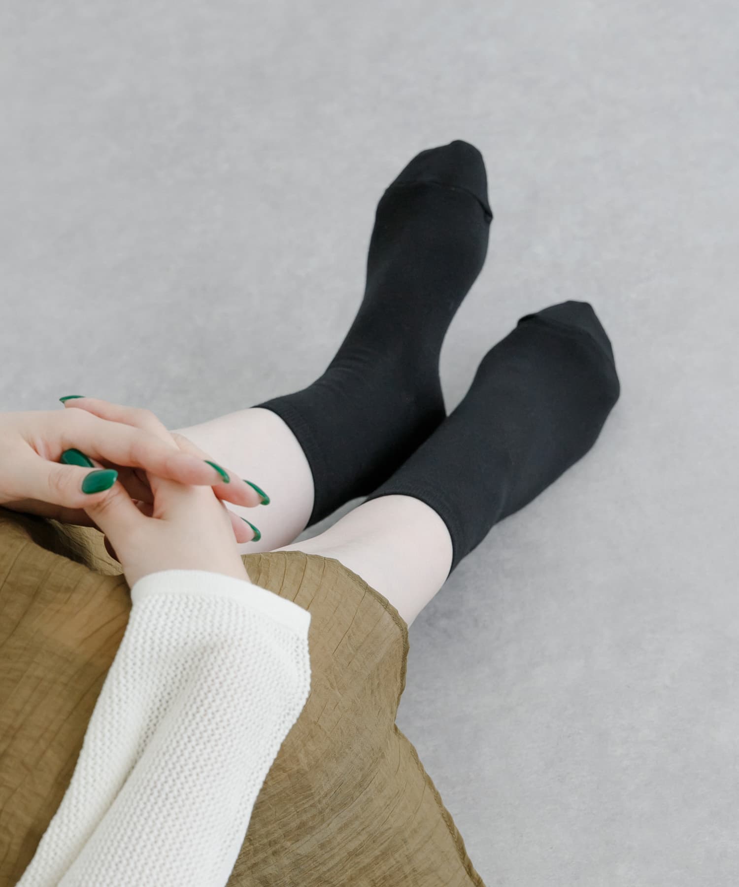 『UR TECH』ベーシックソックス BLACK 22-24