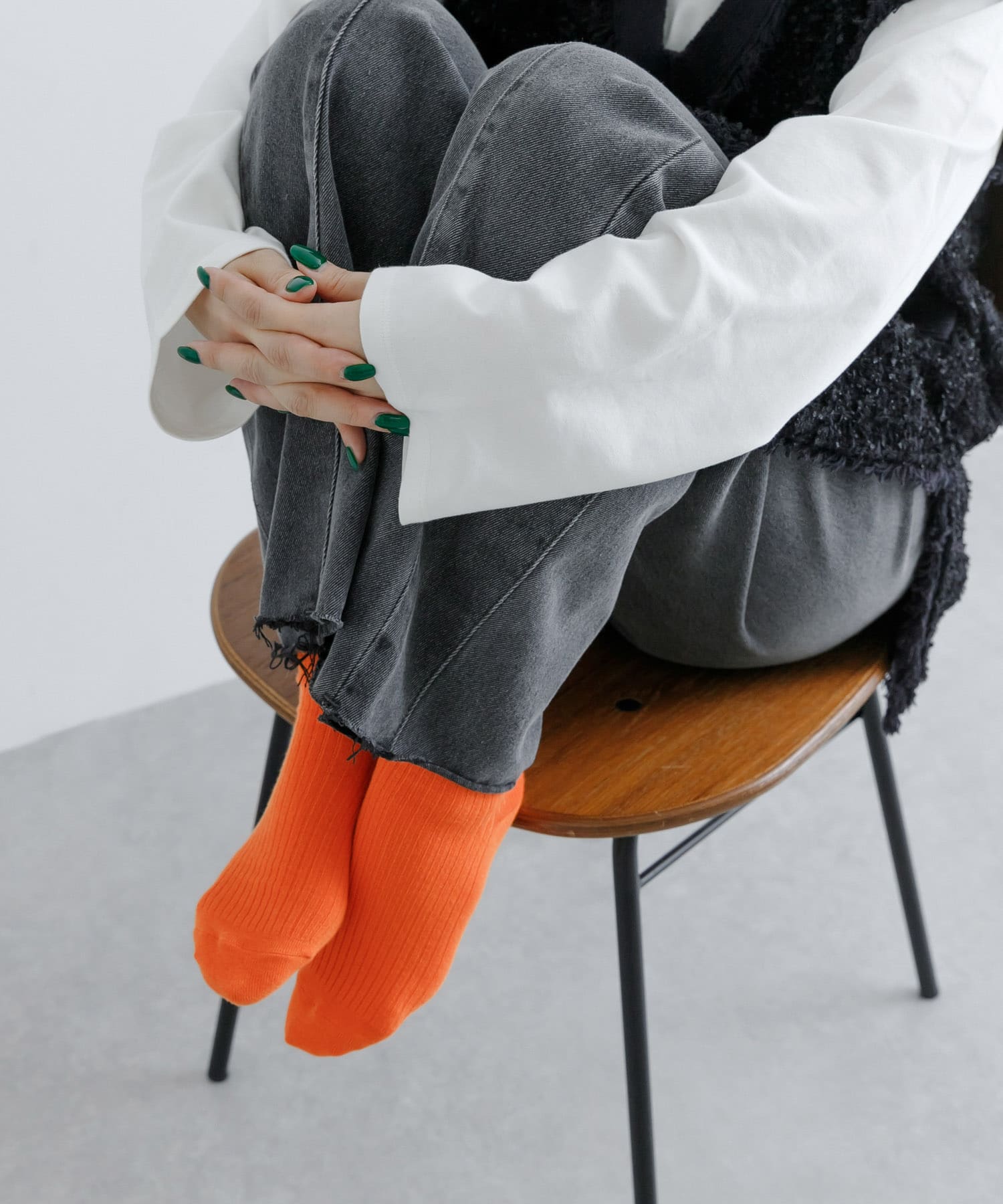 『UR TECH』リブソックス ORANGE 22-24