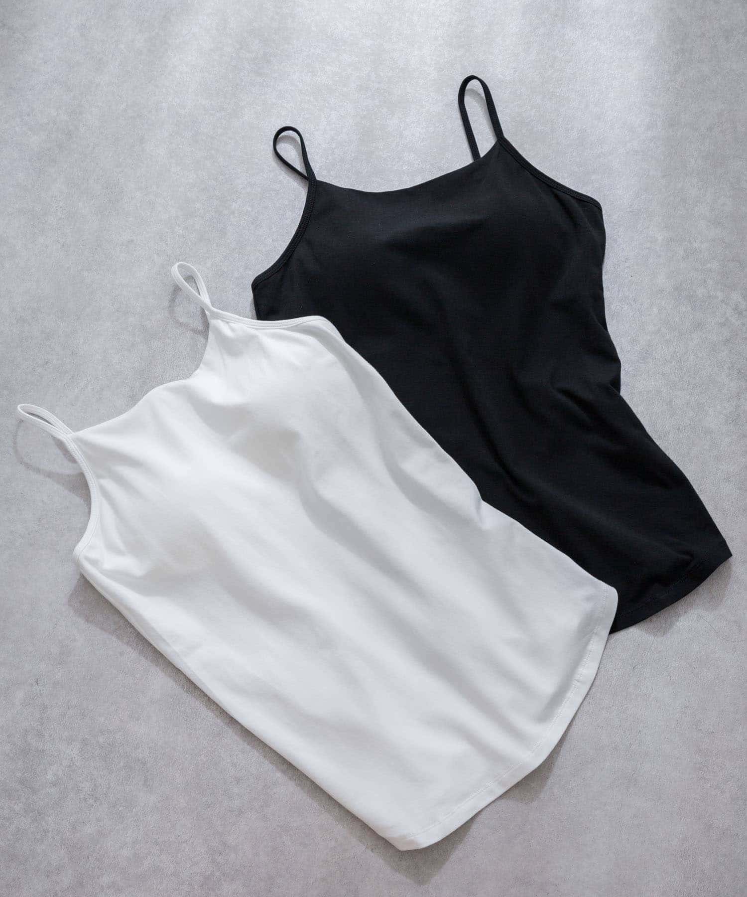 『UR TECH』カップ付きキャミソール WHITE S