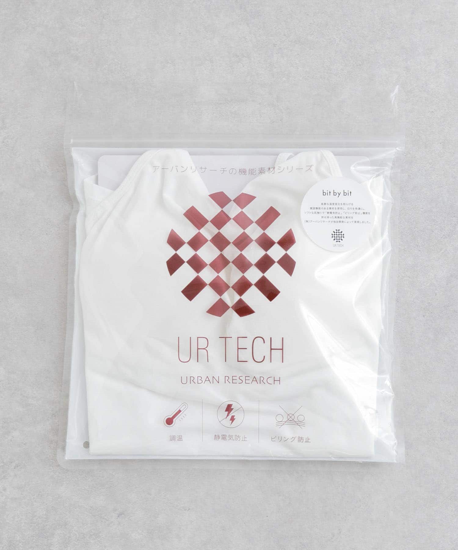 『UR TECH』カップ付きキャミソール WHITE S