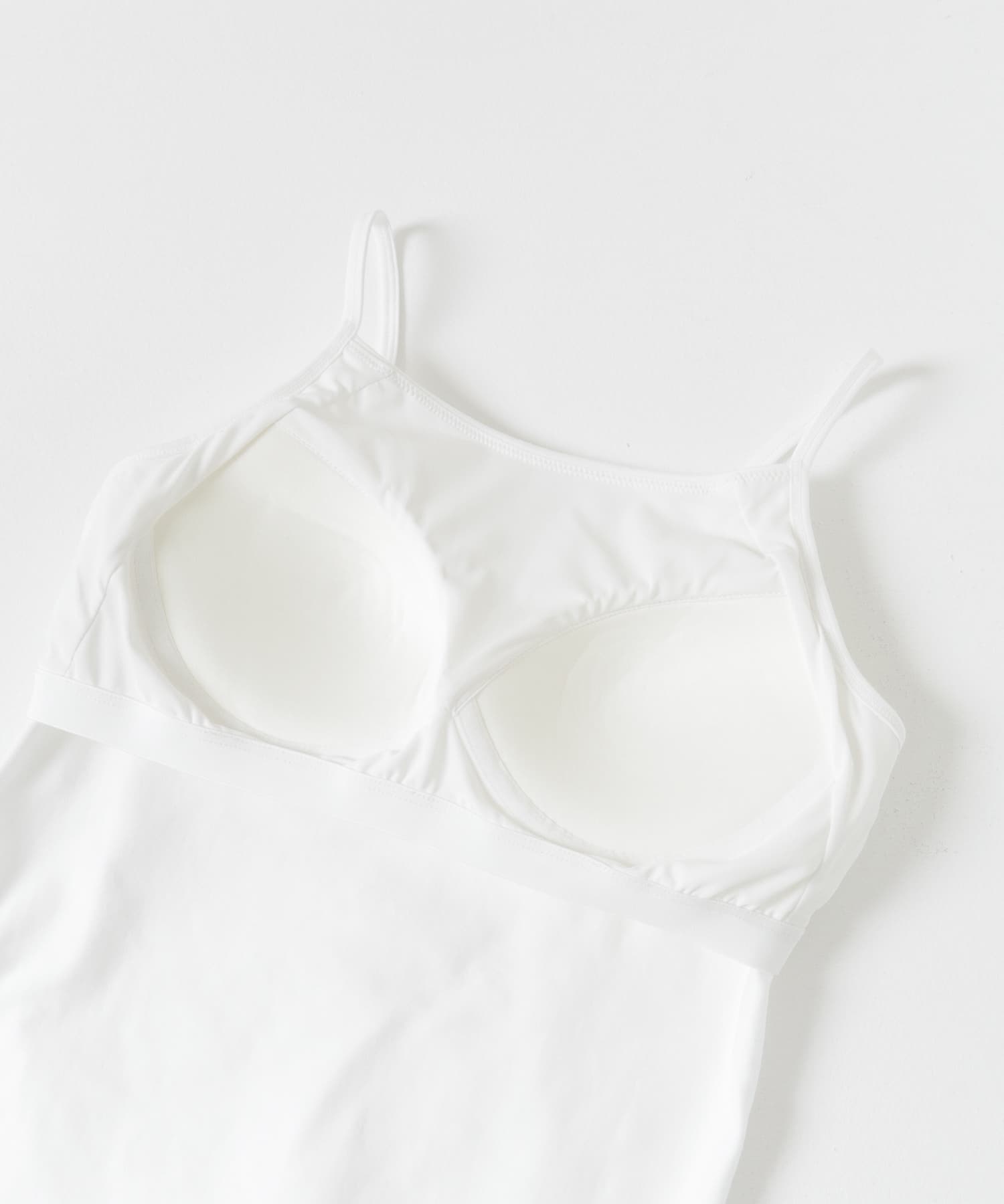 『UR TECH』カップ付きキャミソール WHITE S