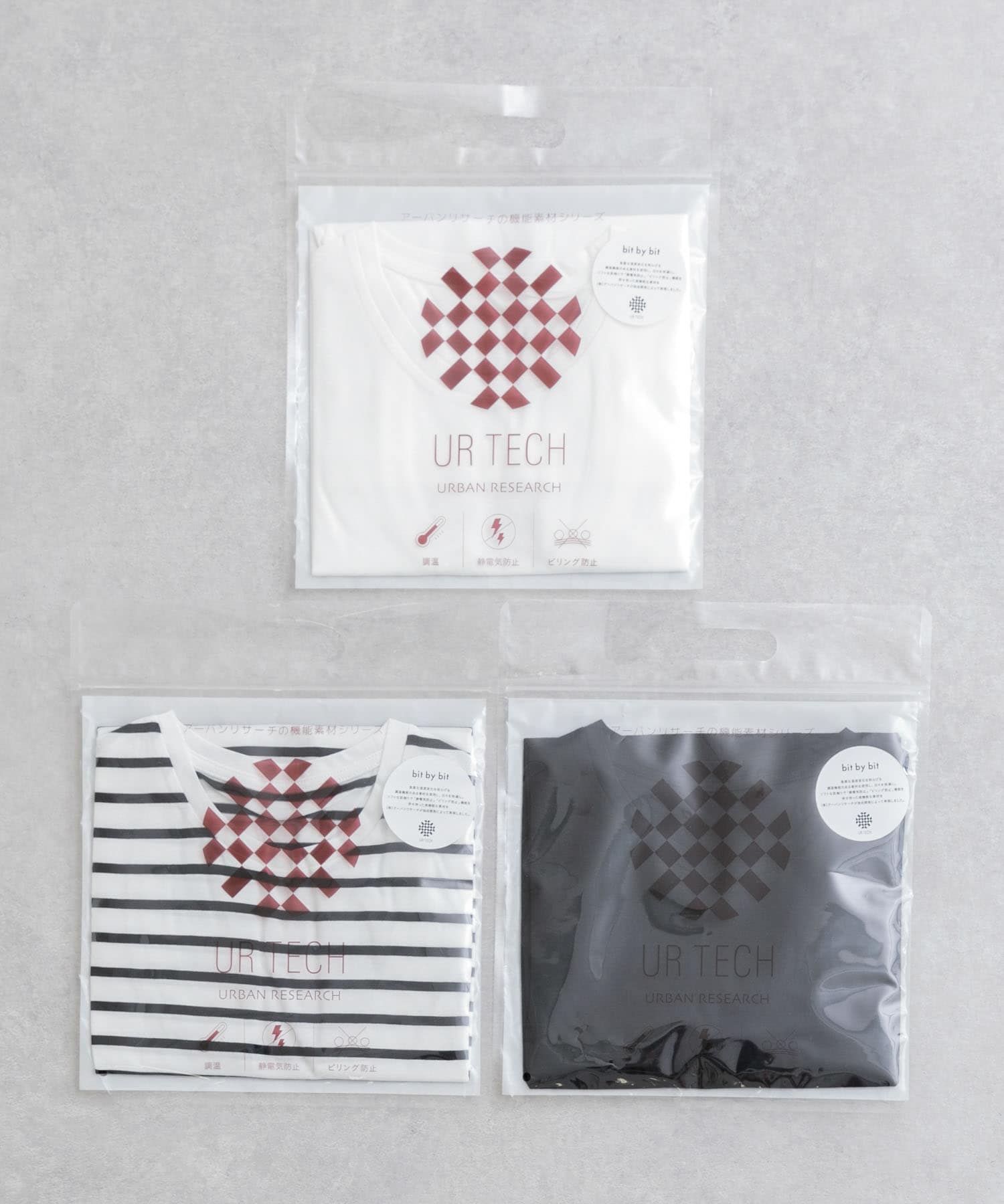 『UR TECH』ノースリーブカットソー WHT/BLK FREE