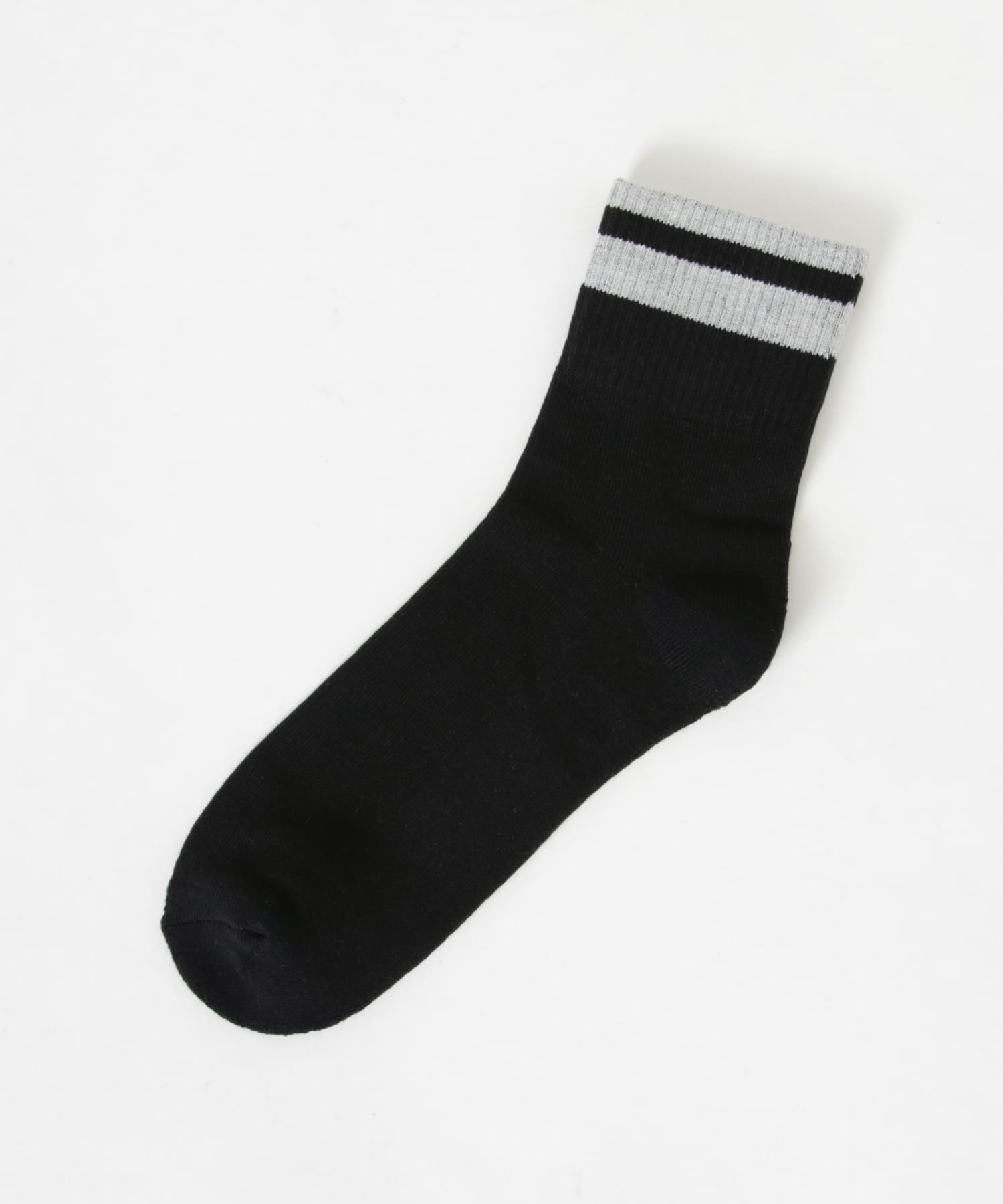 『UR TECH』ショートラインソックス BLK×GRY 25-28