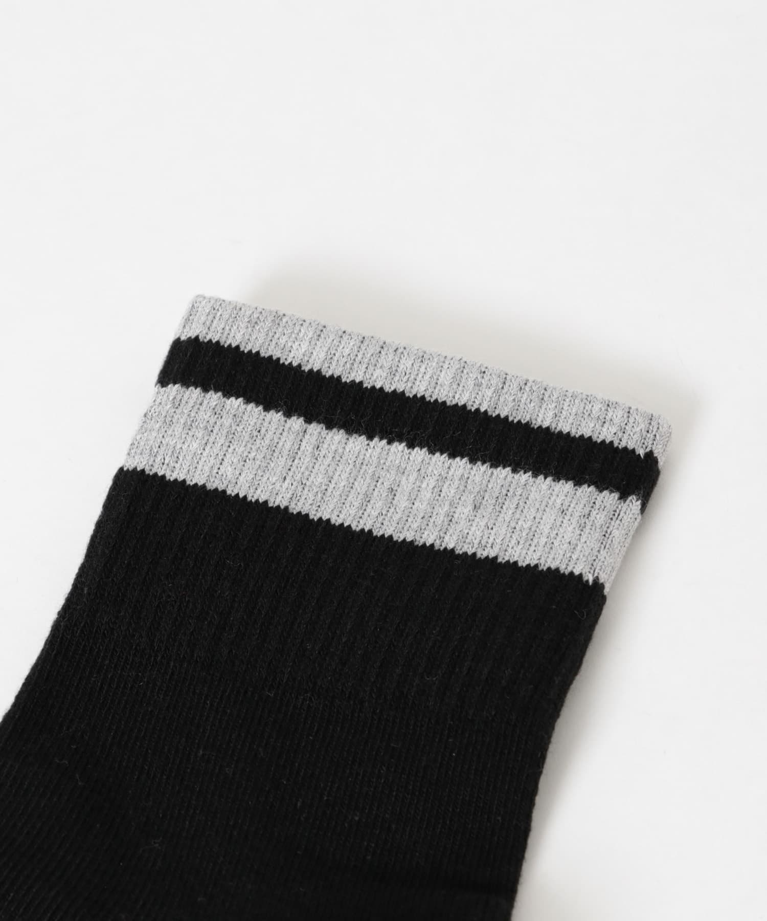 『UR TECH』ショートラインソックス BLK×GRY 25-28