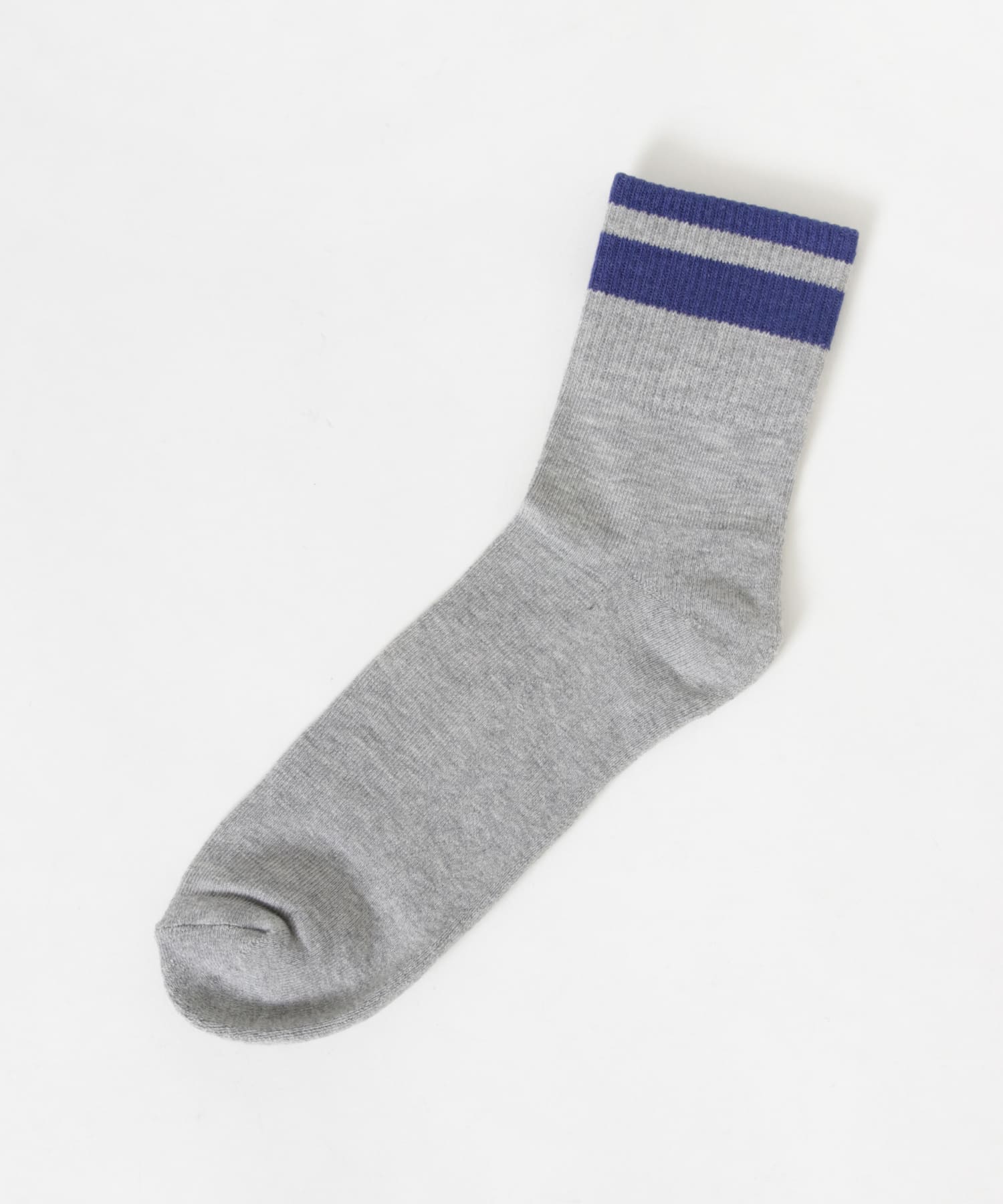 『UR TECH』ショートラインソックス GRY×BLU 25-28