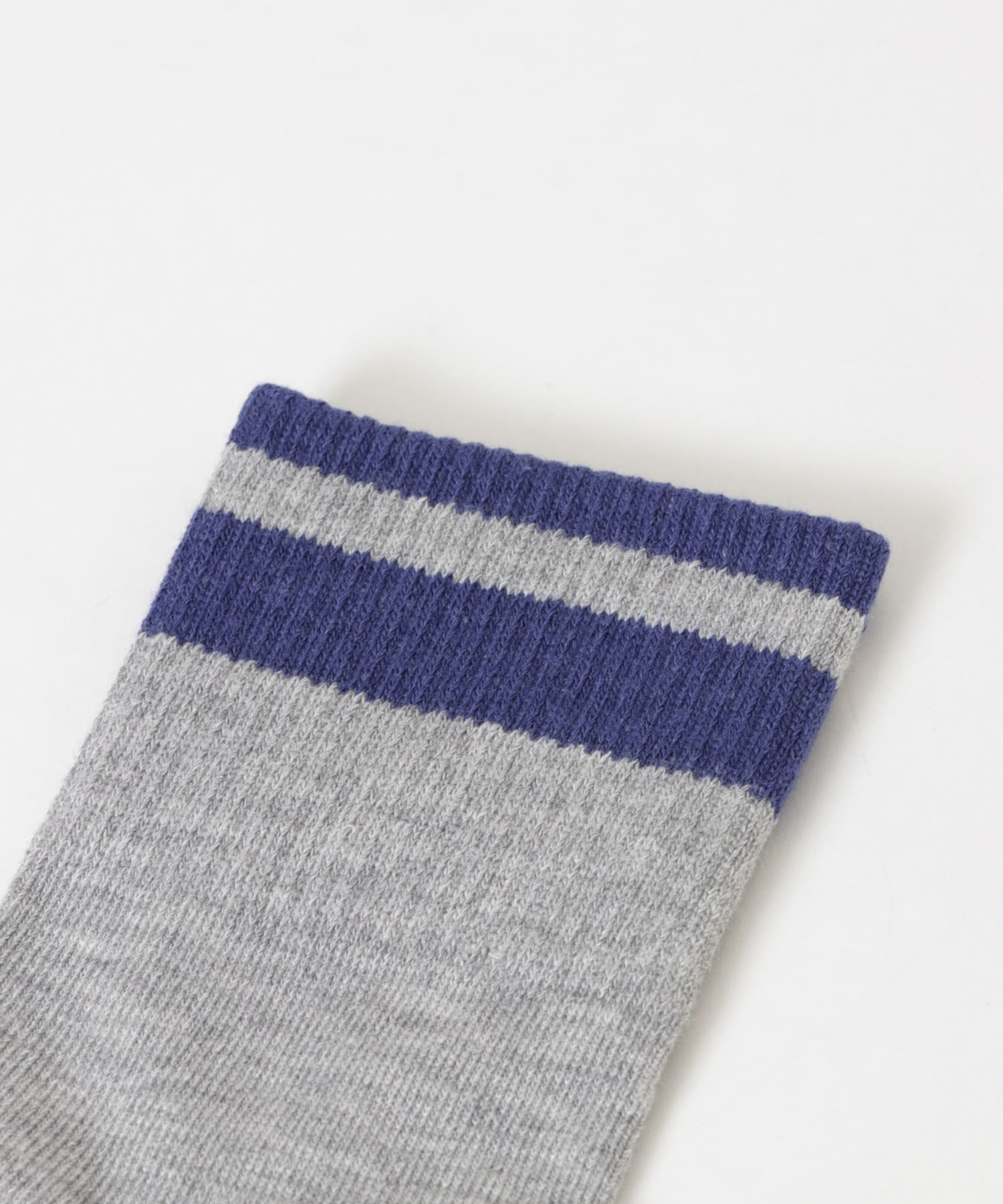 『UR TECH』ショートラインソックス GRY×BLU 25-28