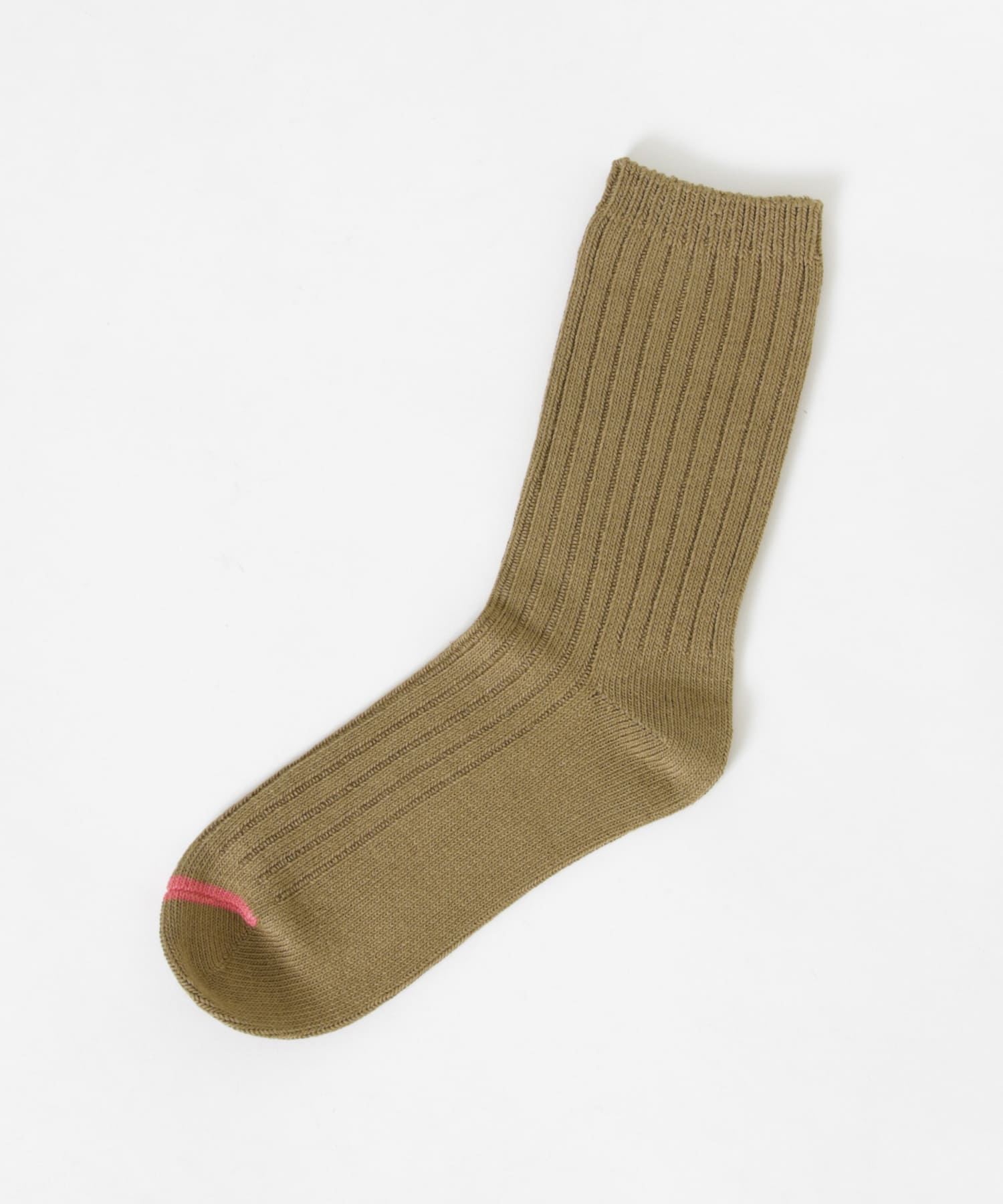 『UR TECH』ワイドリブソックス BEG×PINK 25-28