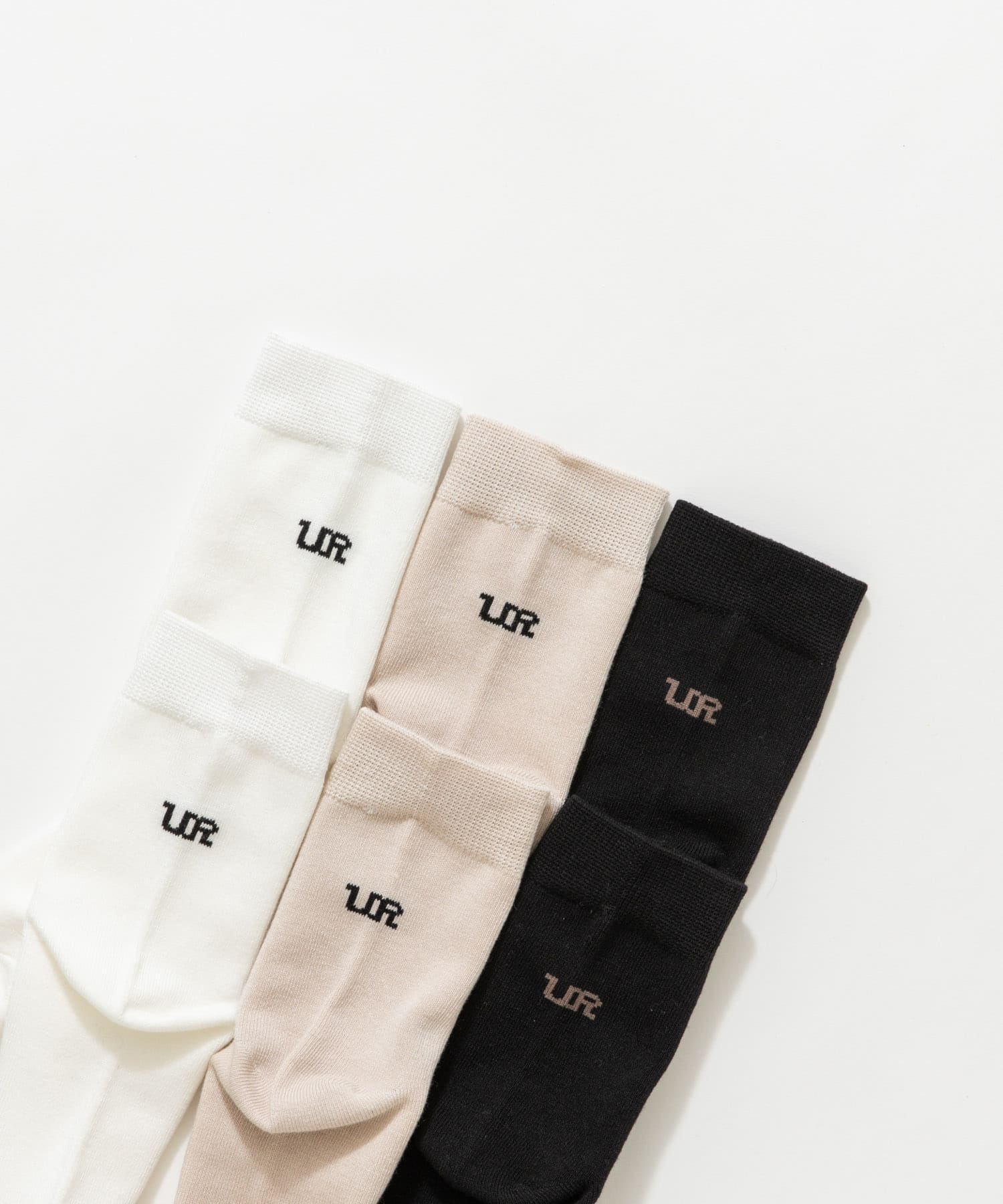 『UR TECH』バックロゴソックス GREIGE 22-24