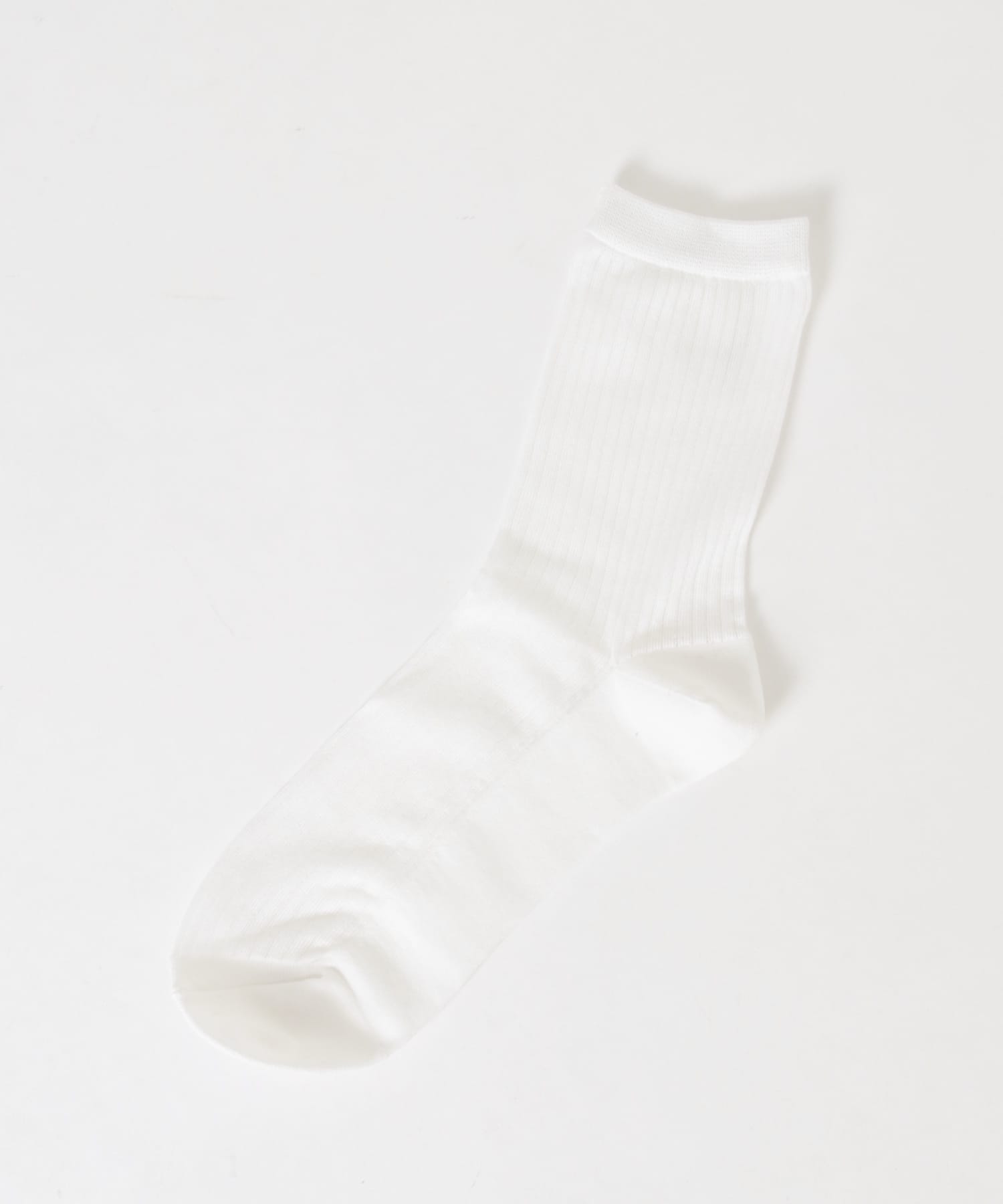 『UR TECH』針抜きシアーソックス WHITE 22-24