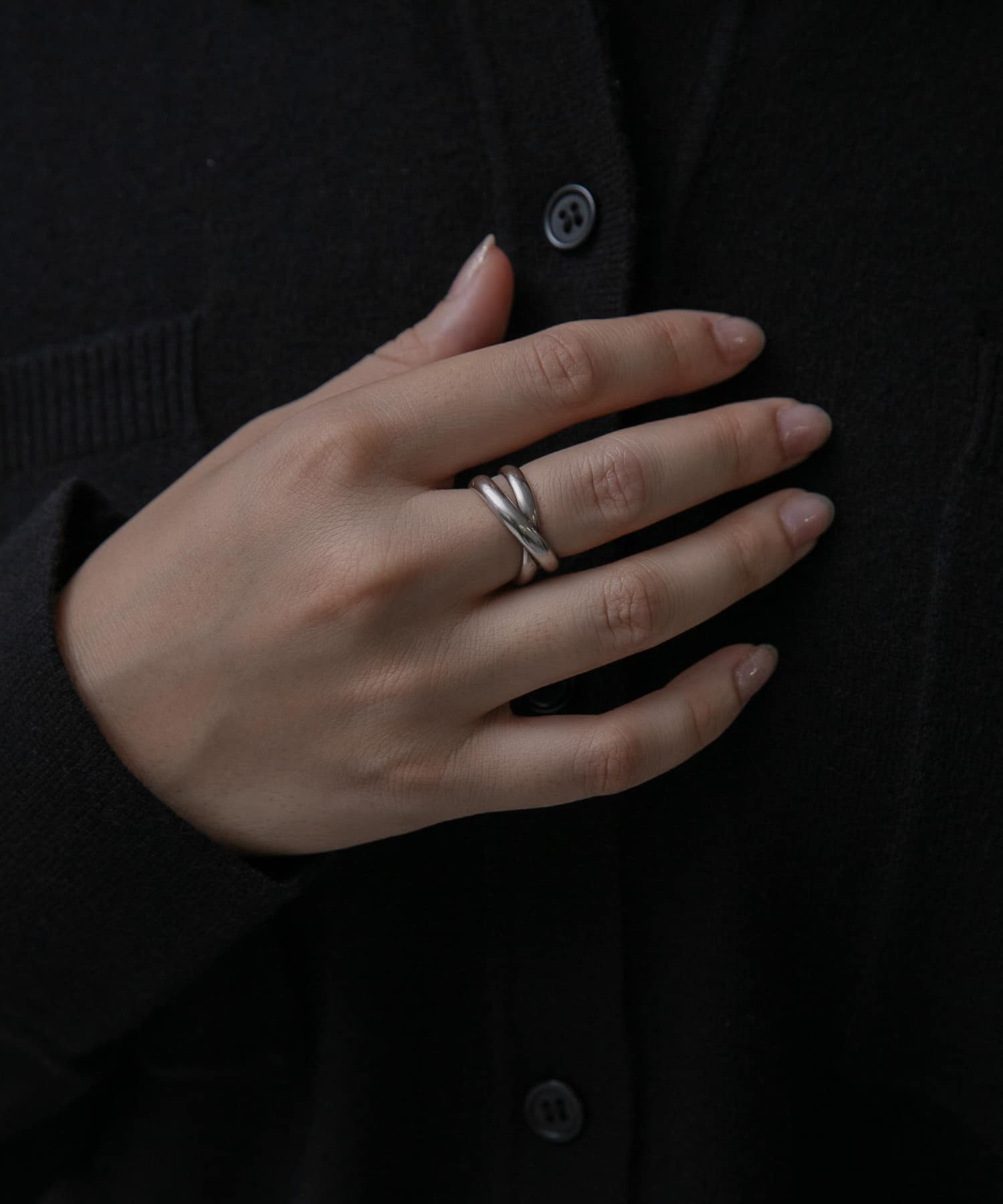 decor『デコール』　Cross ring Silver -