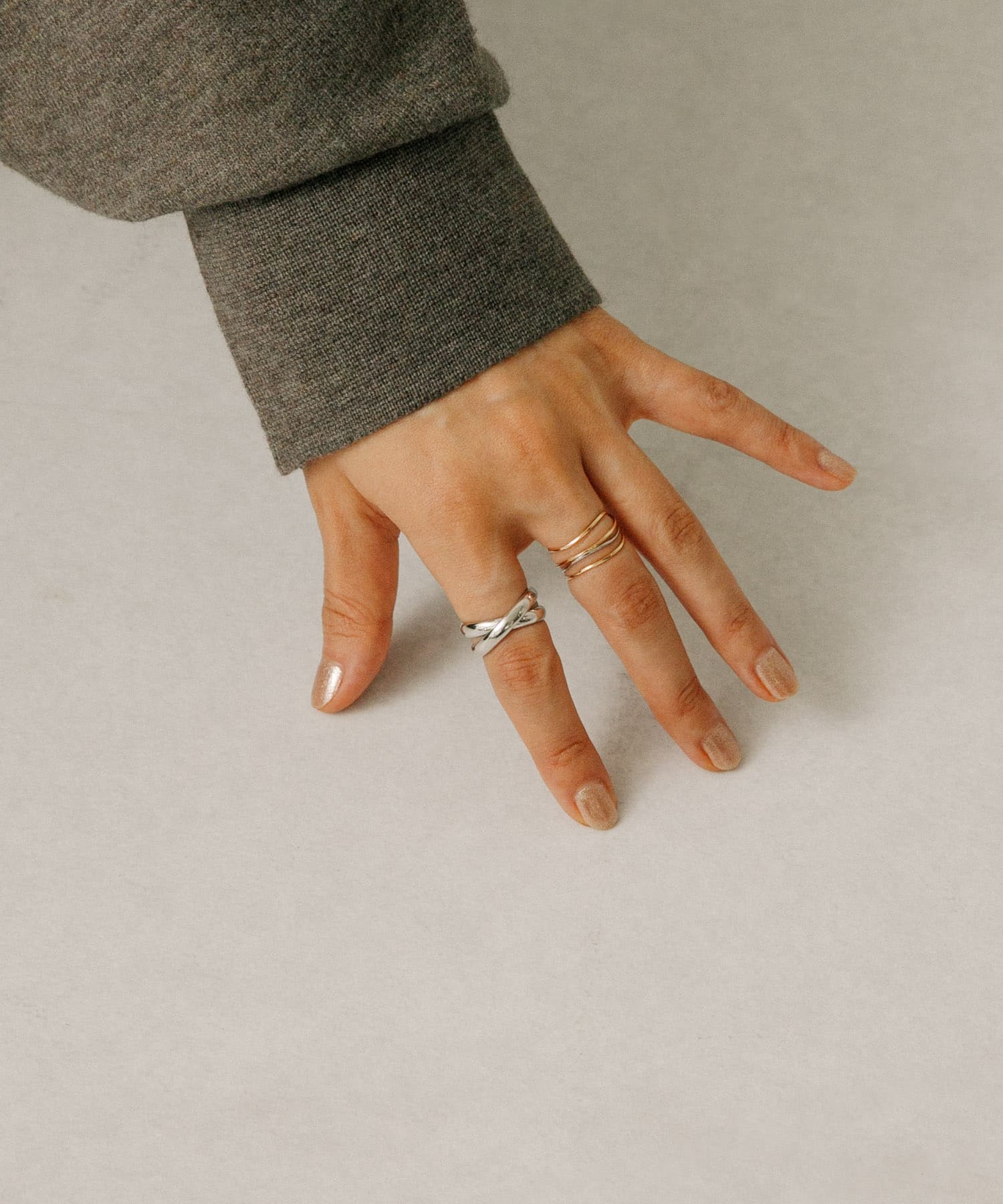 decor『デコール』　Cross ring Silver -