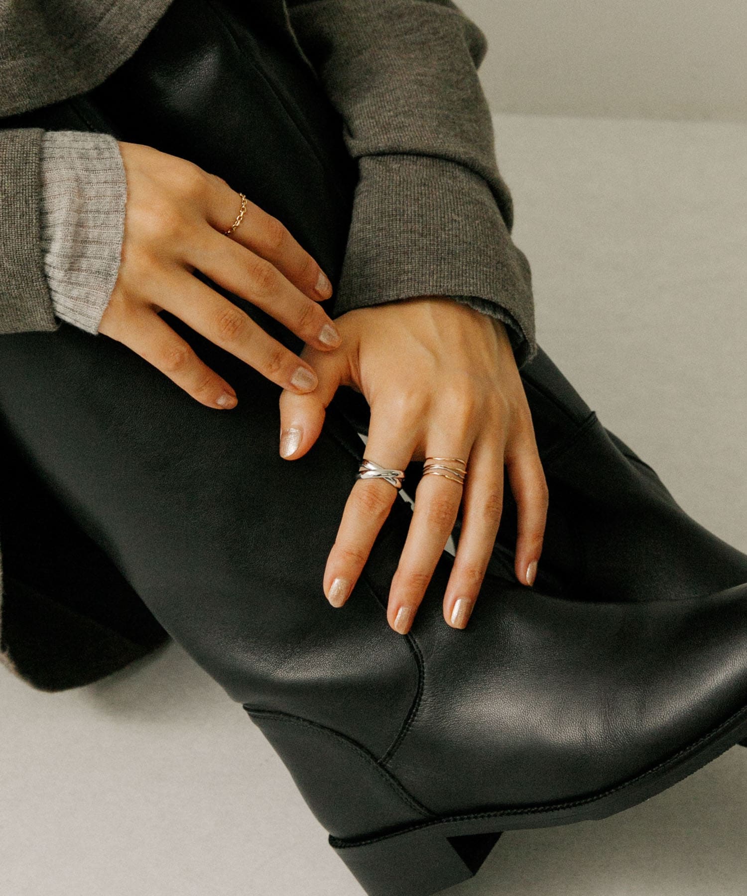 decor『デコール』　Cross ring Silver -