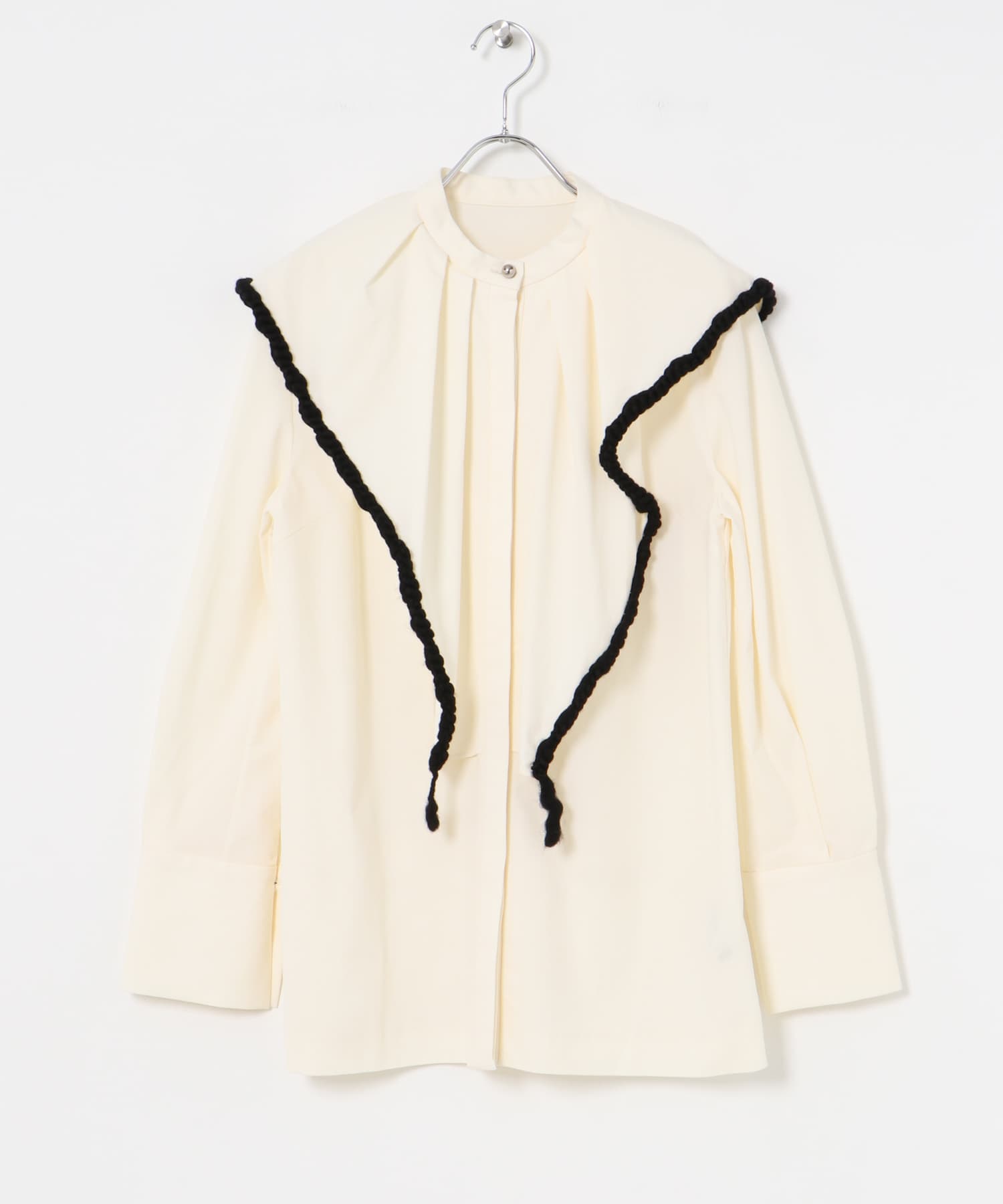RUMCHE　Bond Yarn Collar Blouse WHITE FREE