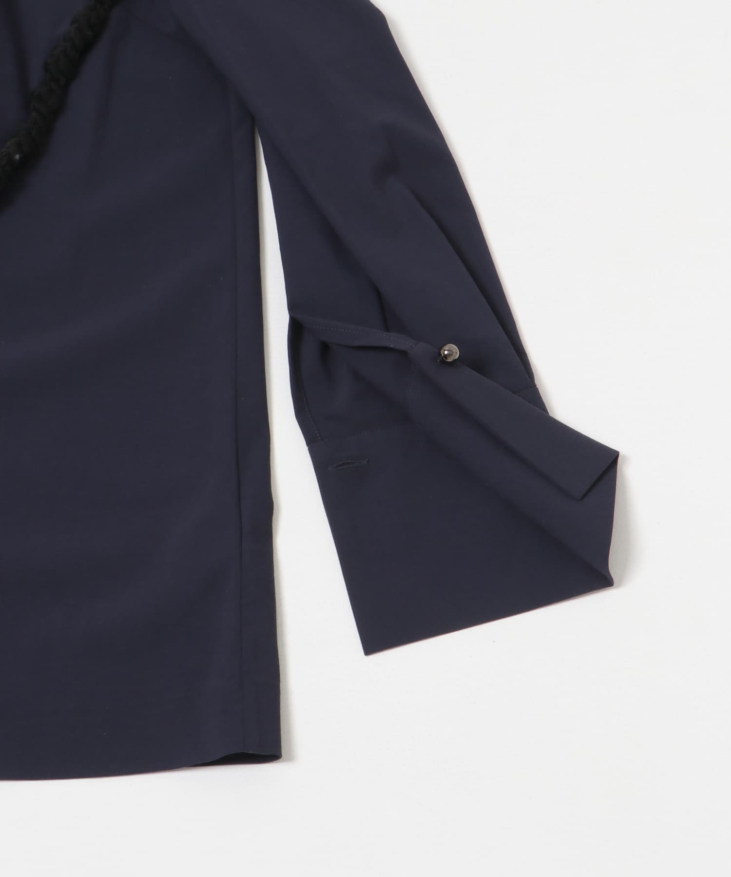 RUMCHE　Bond Yarn Collar Blouse NAVY FREE