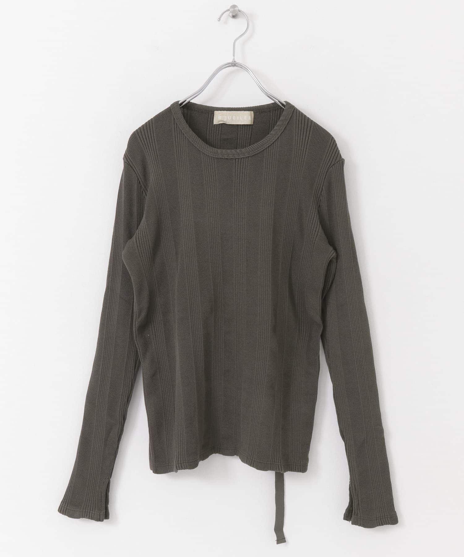 R JUBILEE　BackOpenLong SleeveTops CHARCOAL FREE