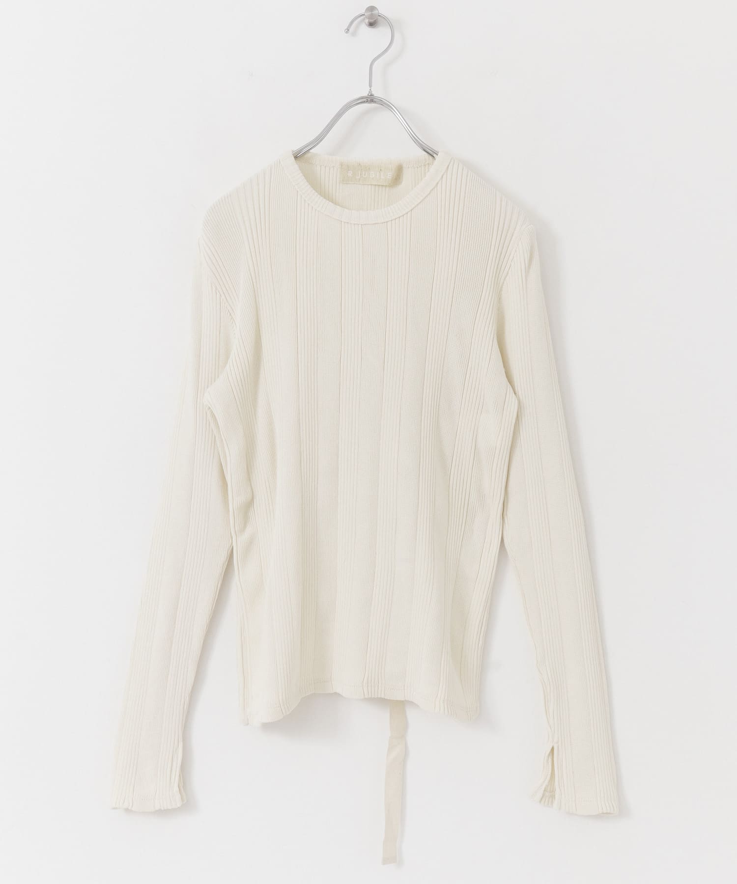 R JUBILEE　BackOpenLong SleeveTops OFF WHITE FREE
