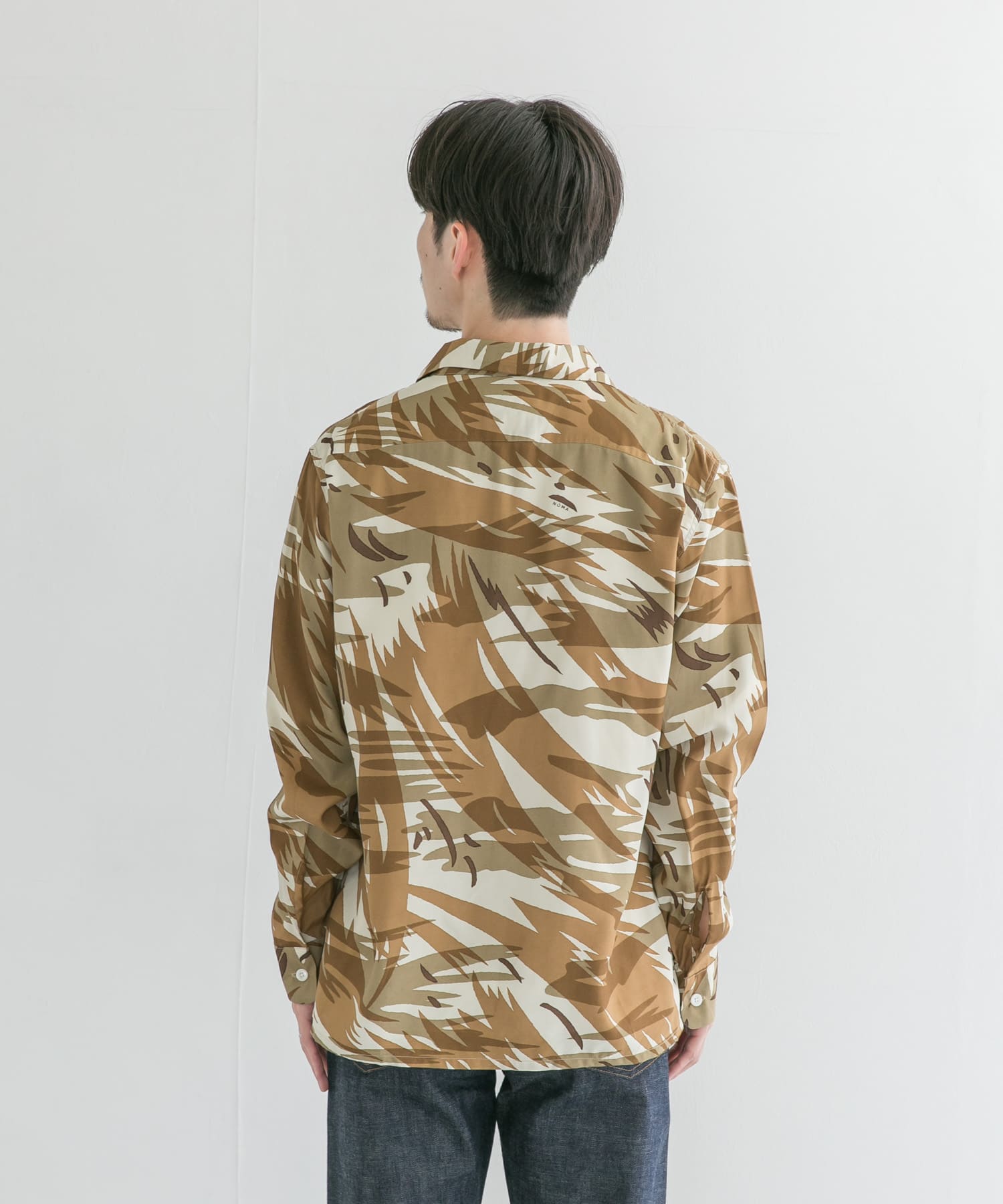 NEXUSVII.　OPEN COLLAR SHIRTS CAMOUFLAGE BEIGE M