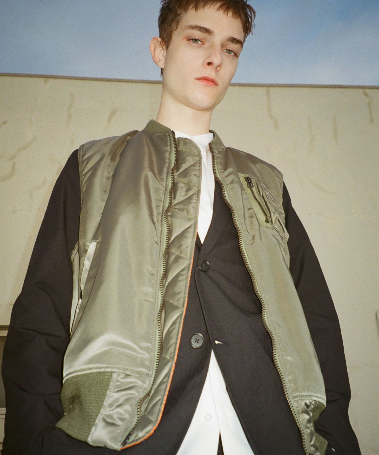 『別注』NEXUSVII.×URBAN RESEARCH　MA-1 VEST OLIVE M