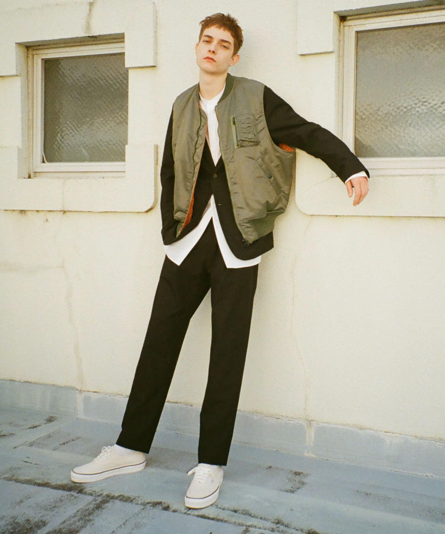 『別注』NEXUSVII.×URBAN RESEARCH　MA-1 VEST OLIVE M
