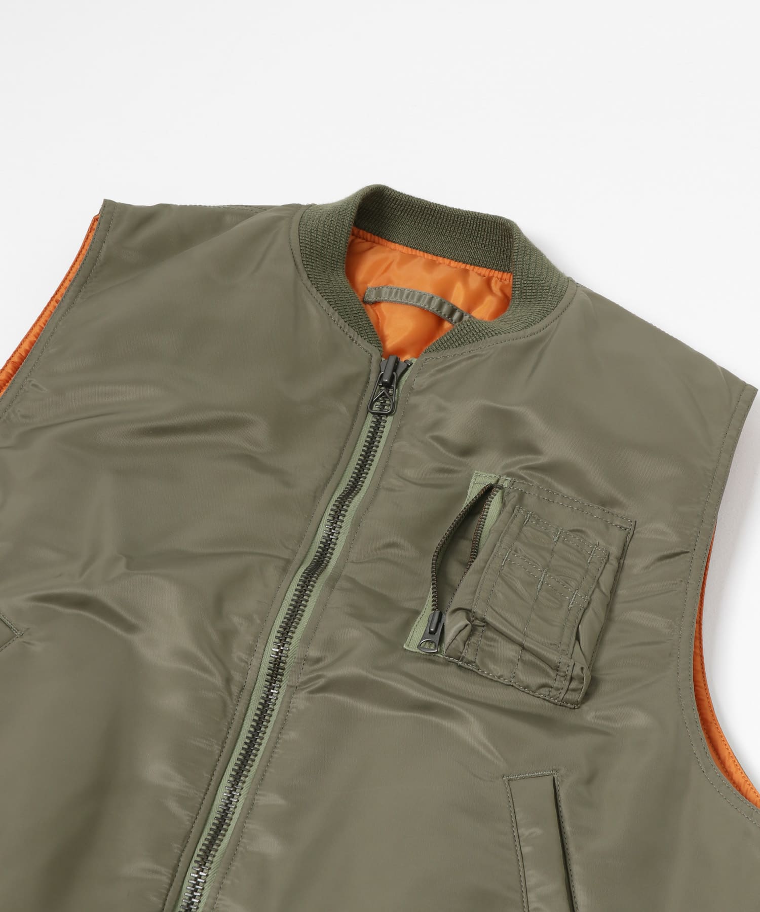 『別注』NEXUSVII.×URBAN RESEARCH　MA-1 VEST OLIVE M