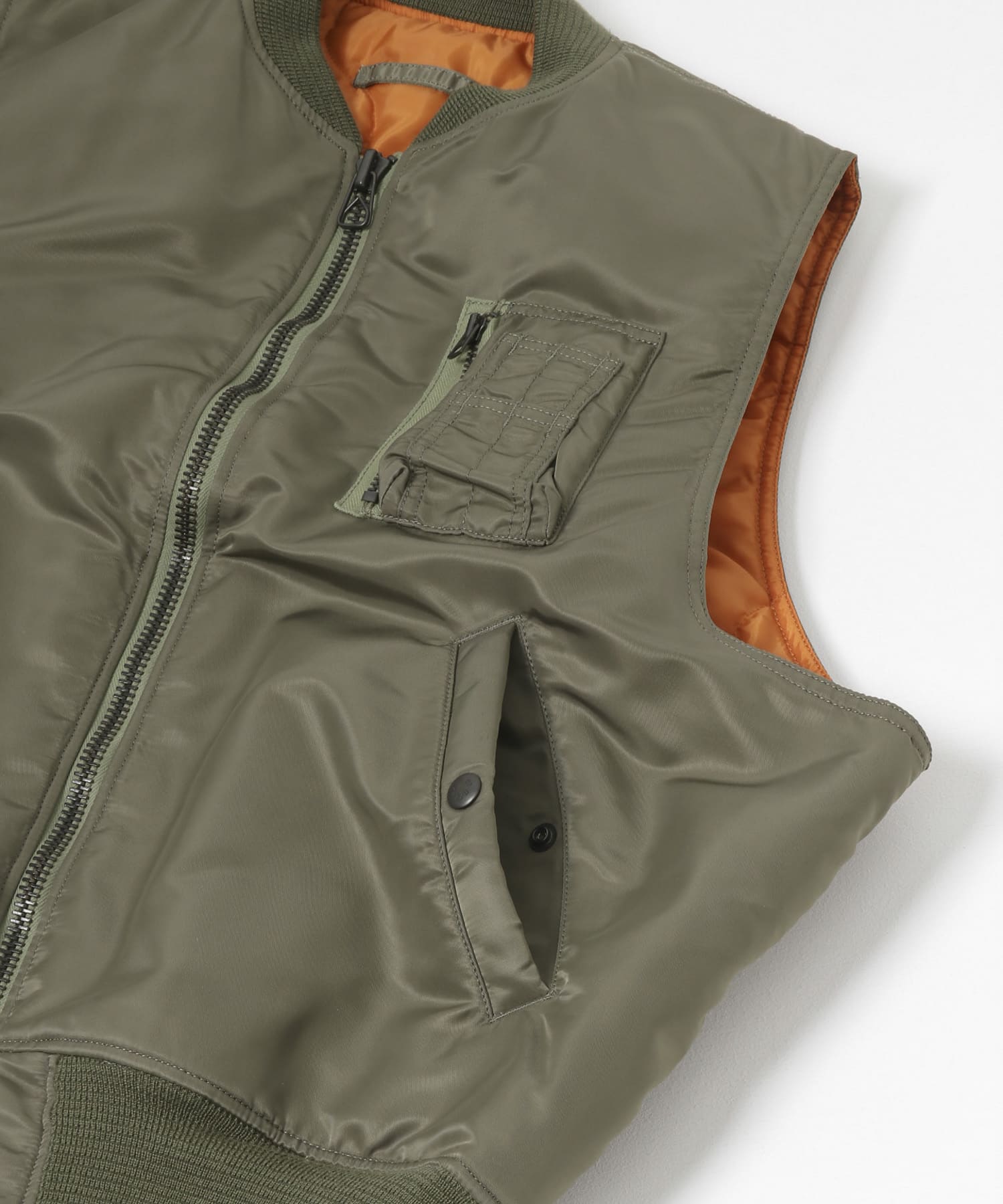『別注』NEXUSVII.×URBAN RESEARCH　MA-1 VEST OLIVE M