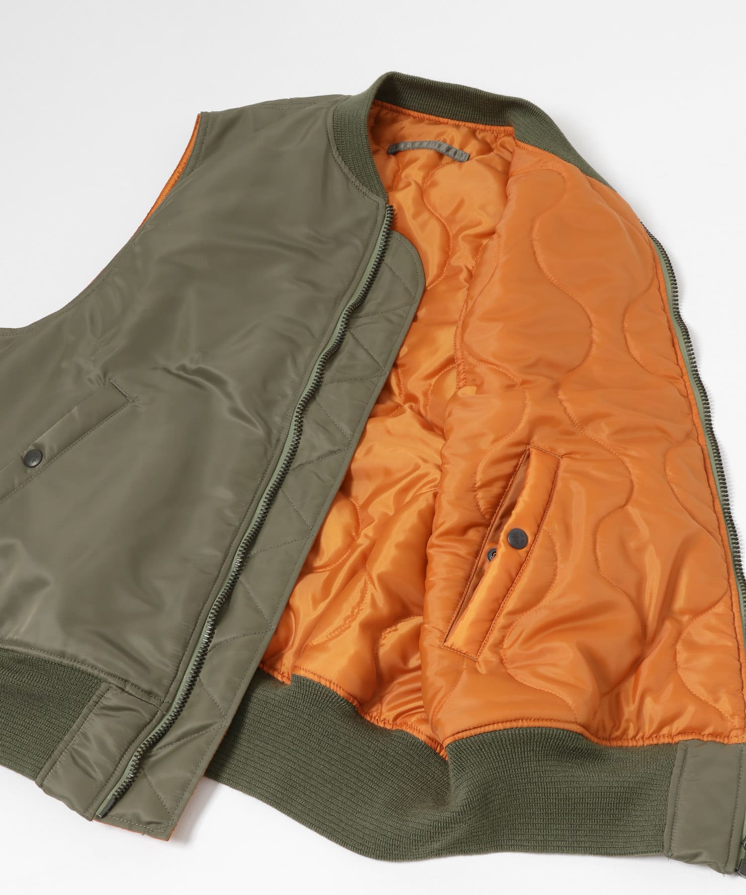 『別注』NEXUSVII.×URBAN RESEARCH　MA-1 VEST OLIVE M