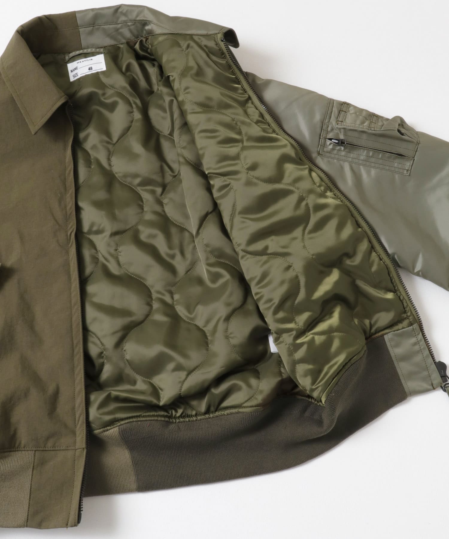 NEXUSVII.　JUMBLED FLIGHT JACKET OLIVE M
