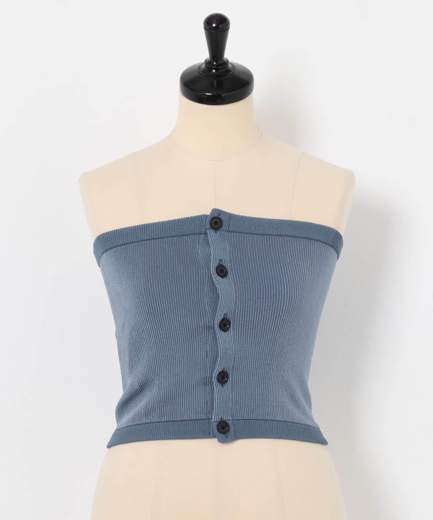 08sircus　Pe/Ry smooth bustier dull blue FREE