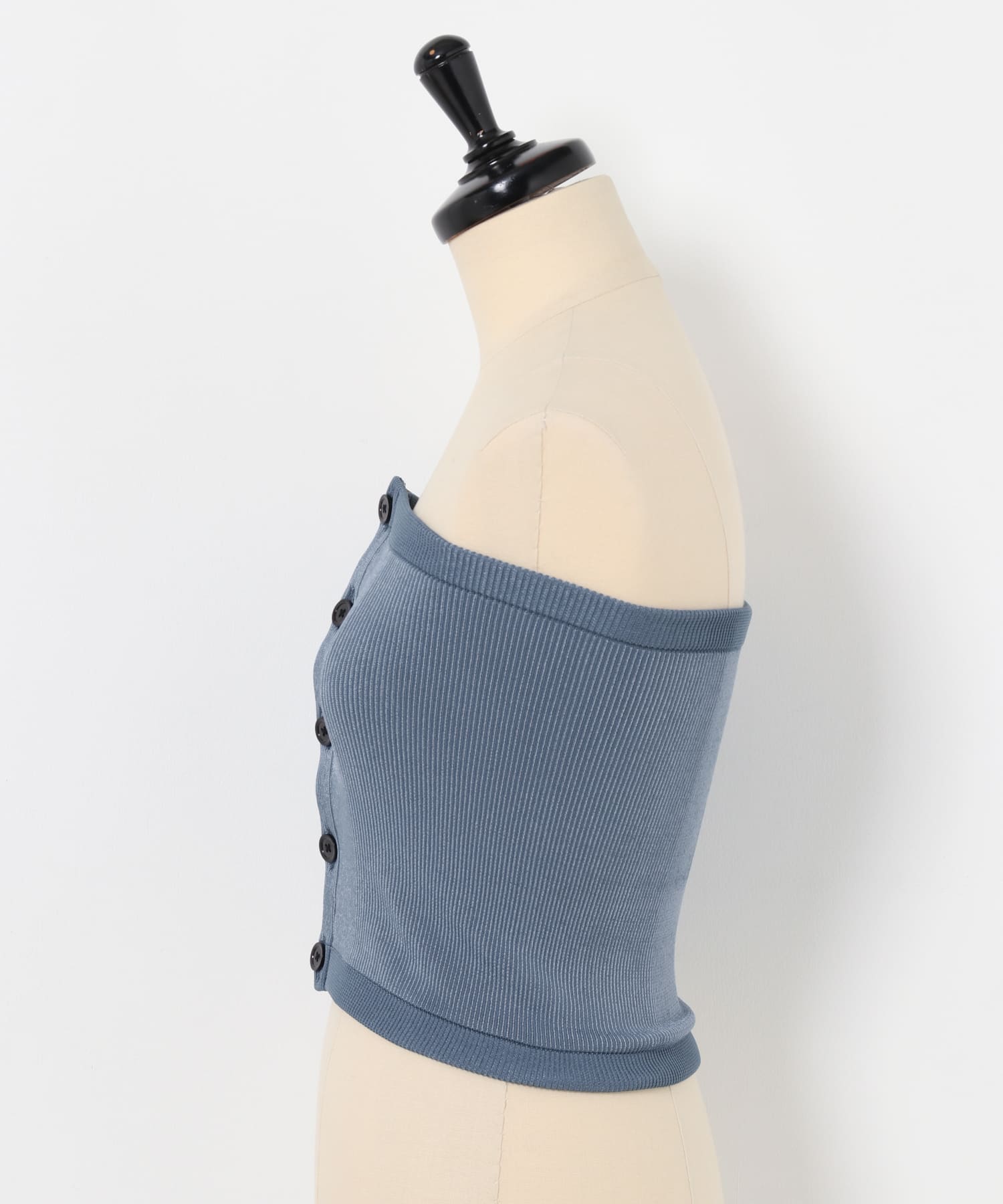 08sircus　Pe/Ry smooth bustier dull blue FREE