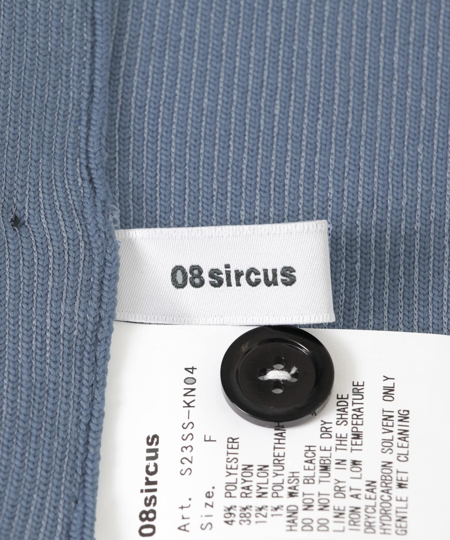 08sircus　Pe/Ry smooth bustier dull blue FREE