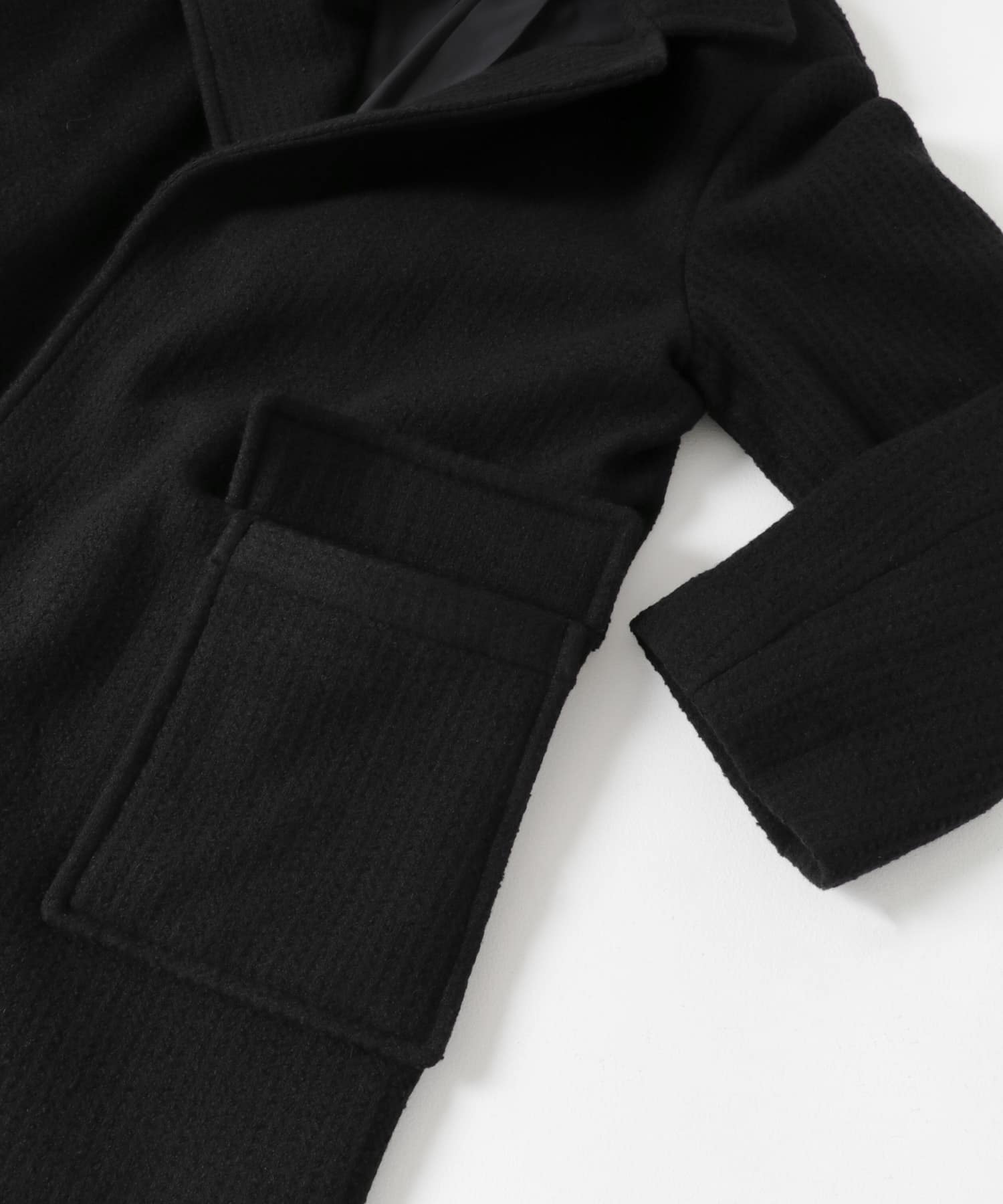 SEEALL　ポロコート BLACK 2