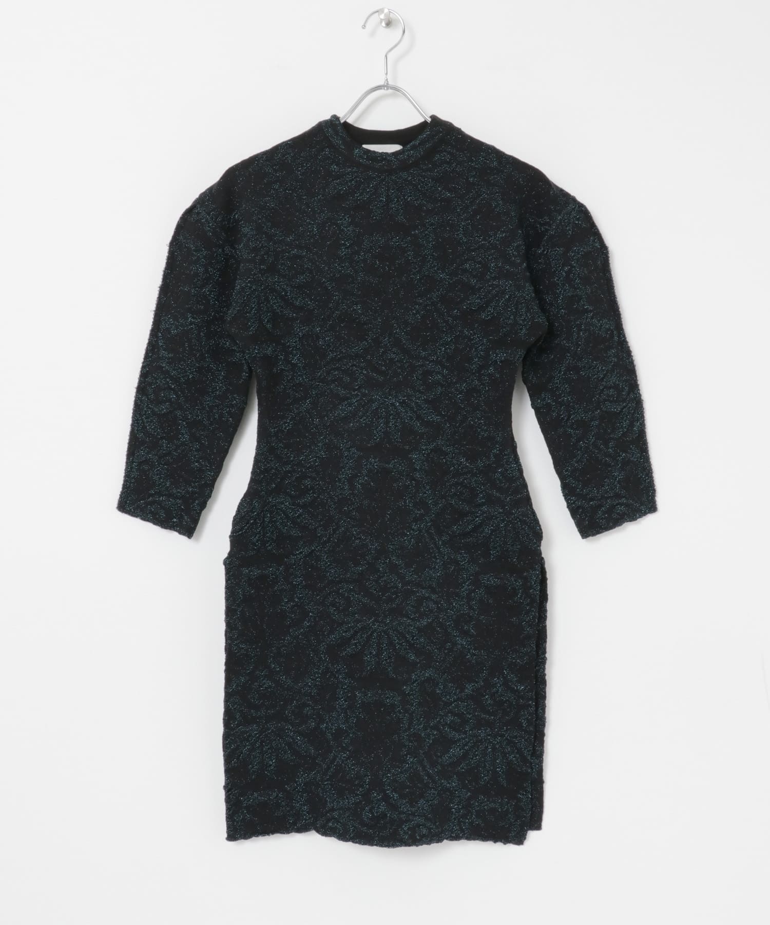 TAN　LULEX JACQUARD KNIT DRESS