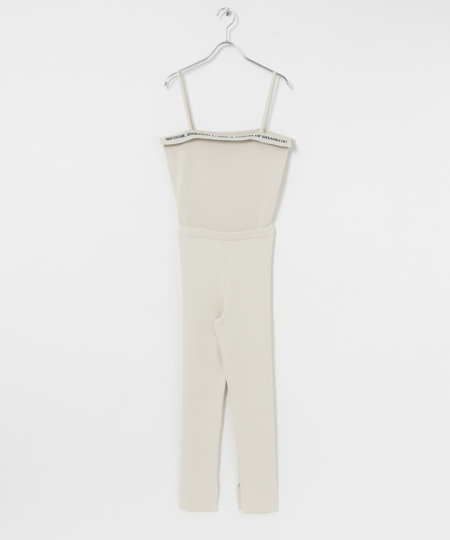 TAN　STENCIL LETTERED OVERALLS BEIGE FREE