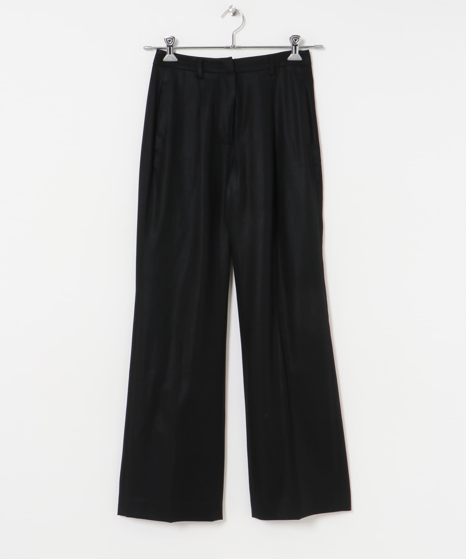 TEAK　Sleekblackwide tuckpants Black S