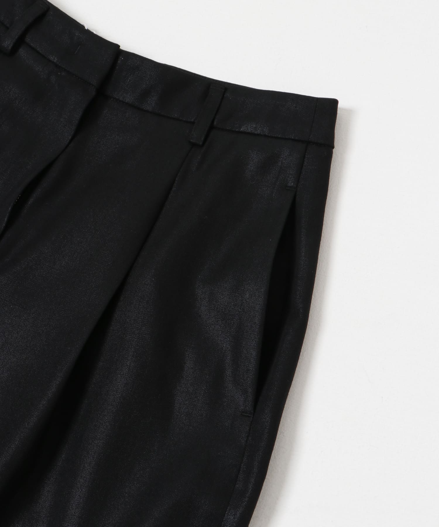 TEAK　Sleekblackwide tuckpants Black S