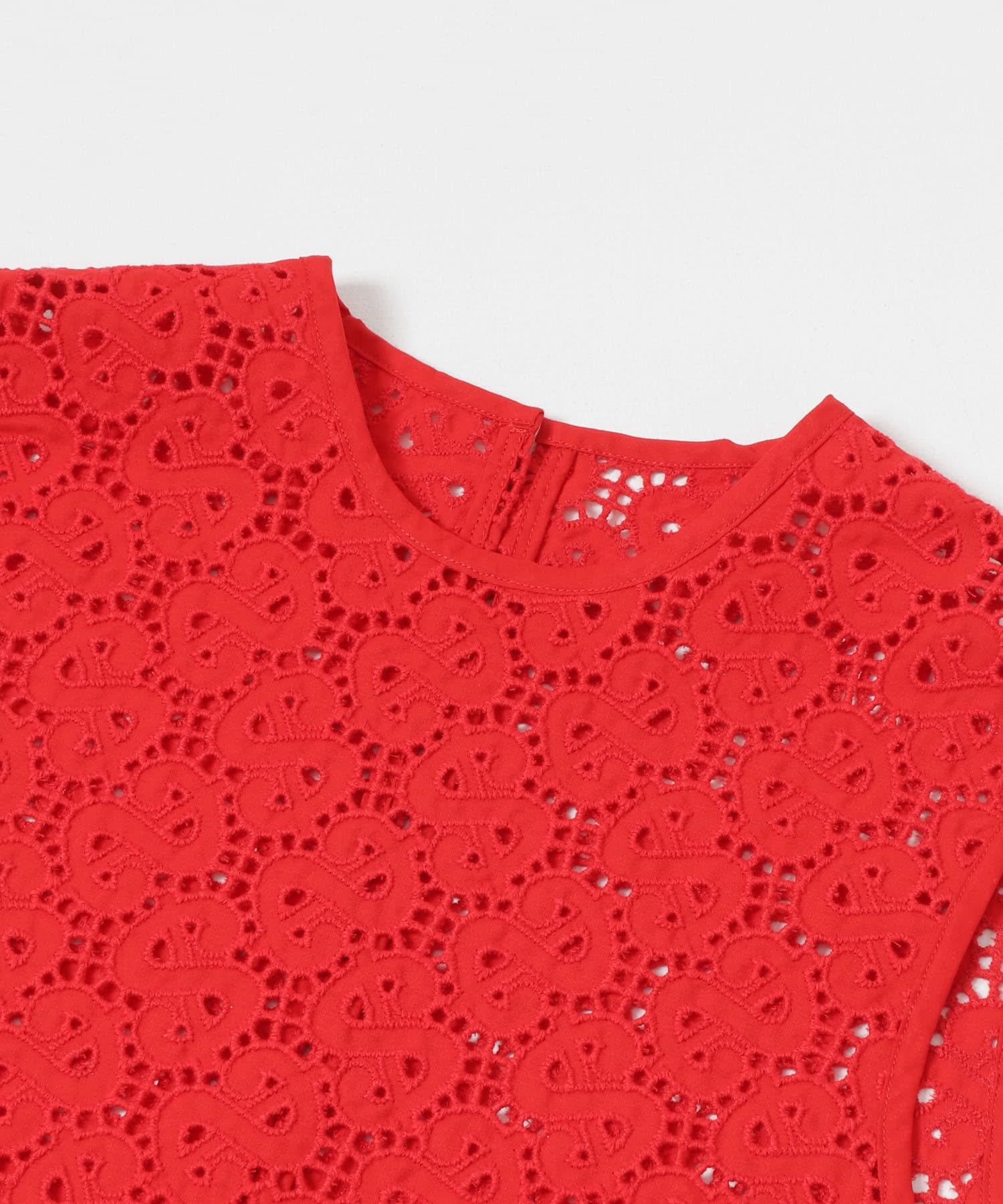 SATORU SASAKI　SHORT EMBROIDERY VEST RED FREE