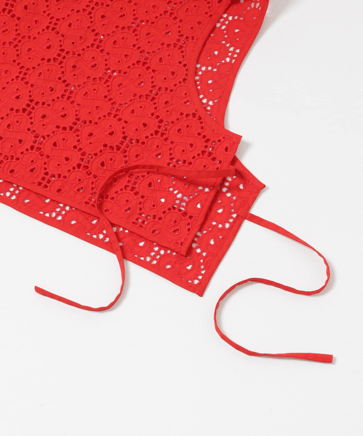 SATORU SASAKI　SHORT EMBROIDERY VEST RED FREE