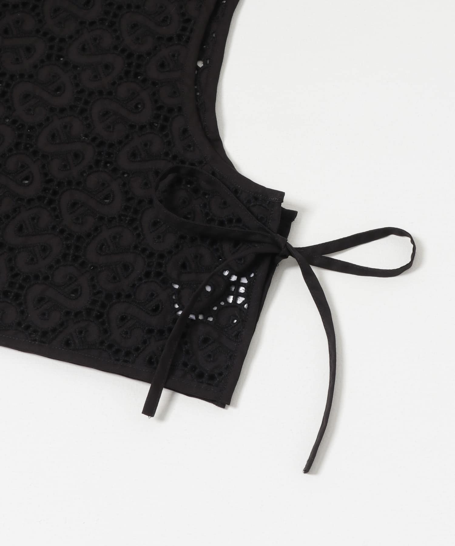 SATORU SASAKI　SHORT EMBROIDERY VEST BLACK FREE