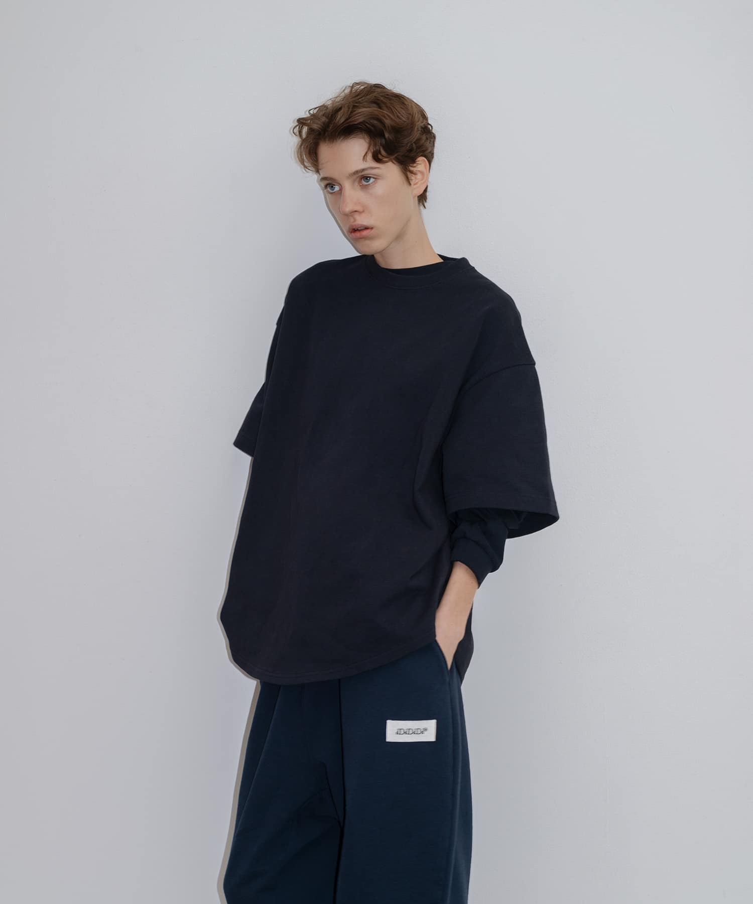 dDdDdDd　SUPER BIG ROUND SHORT SLEEVE T-SHIRTS NAVY S
