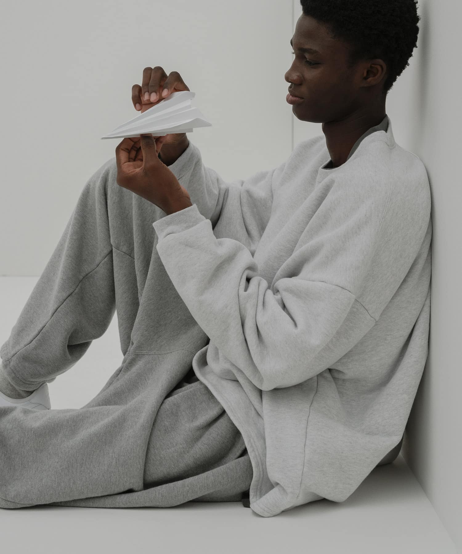 dDdDdDd　SUPER BIG CREW SWEAT M.GRAY S
