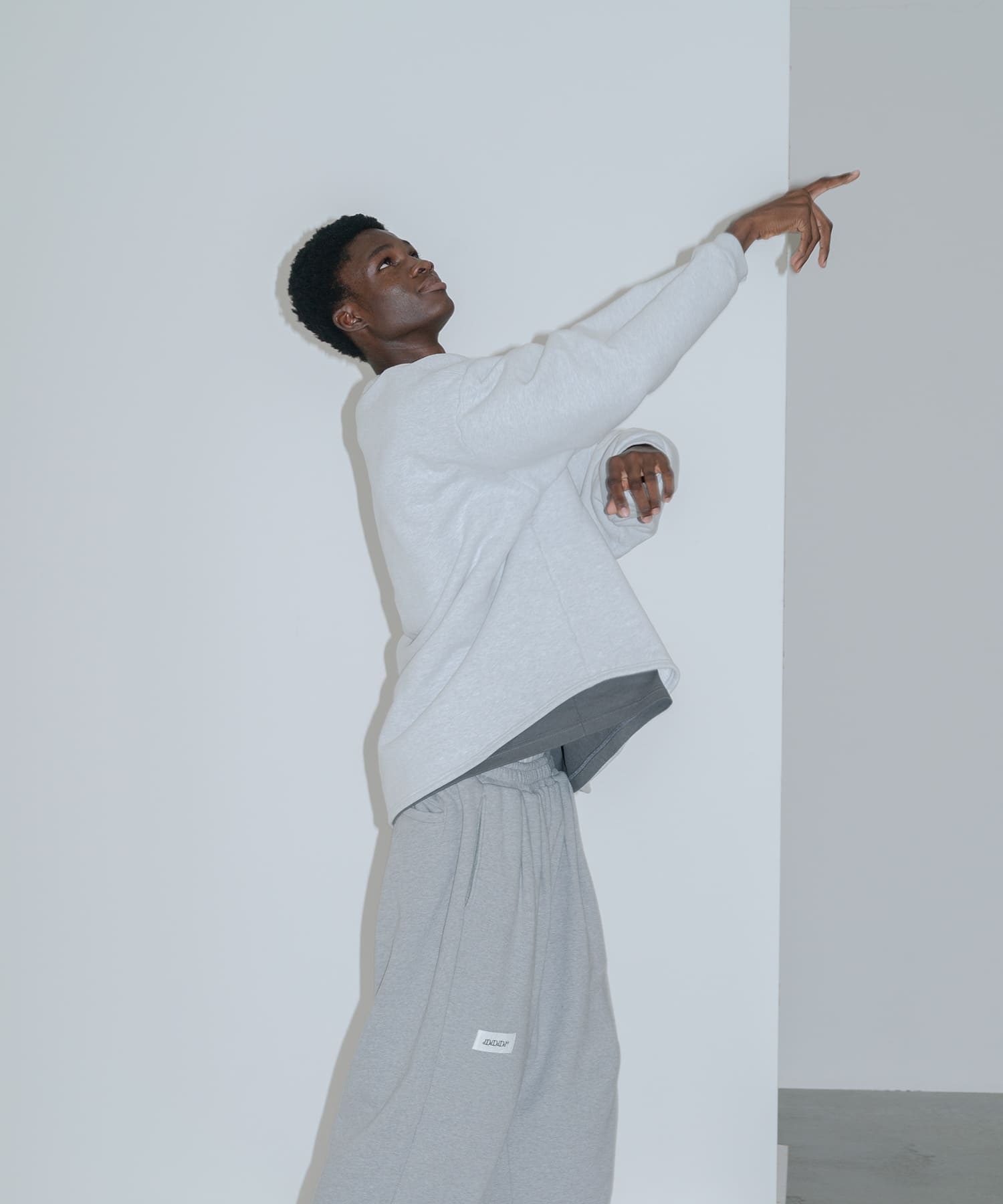 dDdDdDd　SUPER BIG CREW SWEAT M.GRAY S