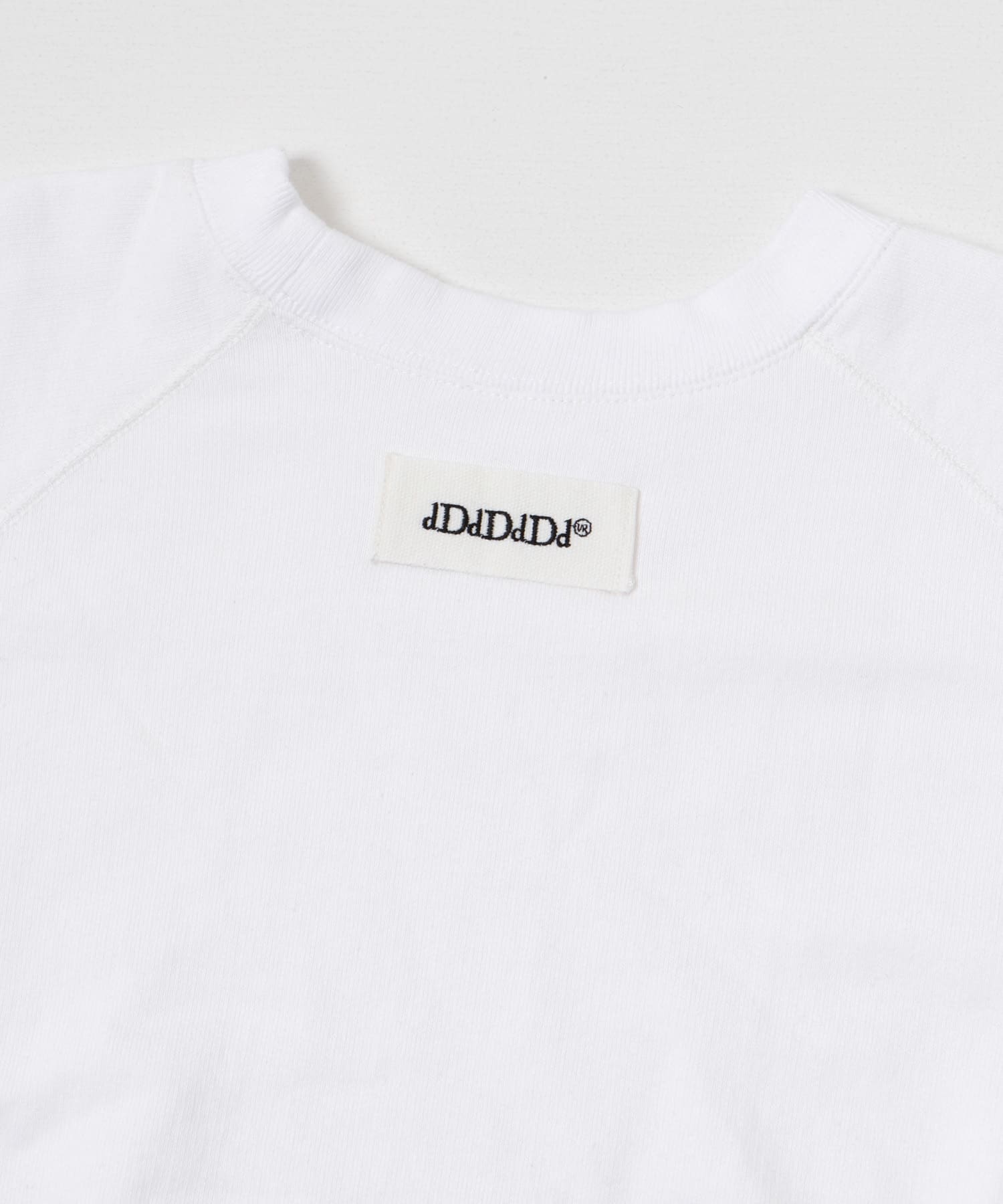 dDdDdDd　RAGLAN SLEEVE CREW SWEAT WHITE S