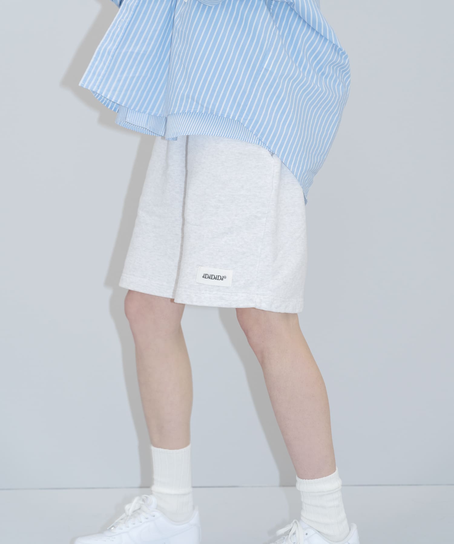 dDdDdDd　WIDE SWEAT SHORTS M.GRAY S