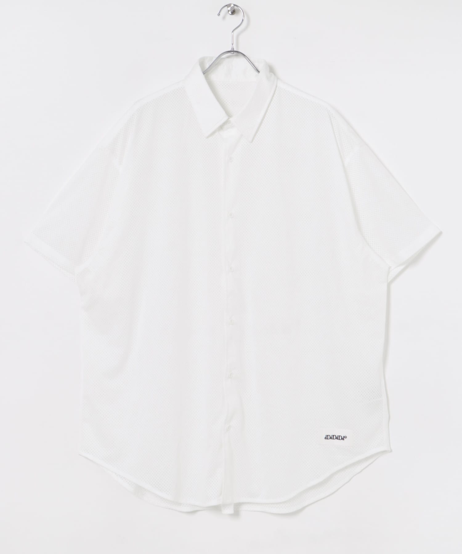 dDdDdDd　POLY MESH SHORT-SLEEVE SHIRTS WHITE S