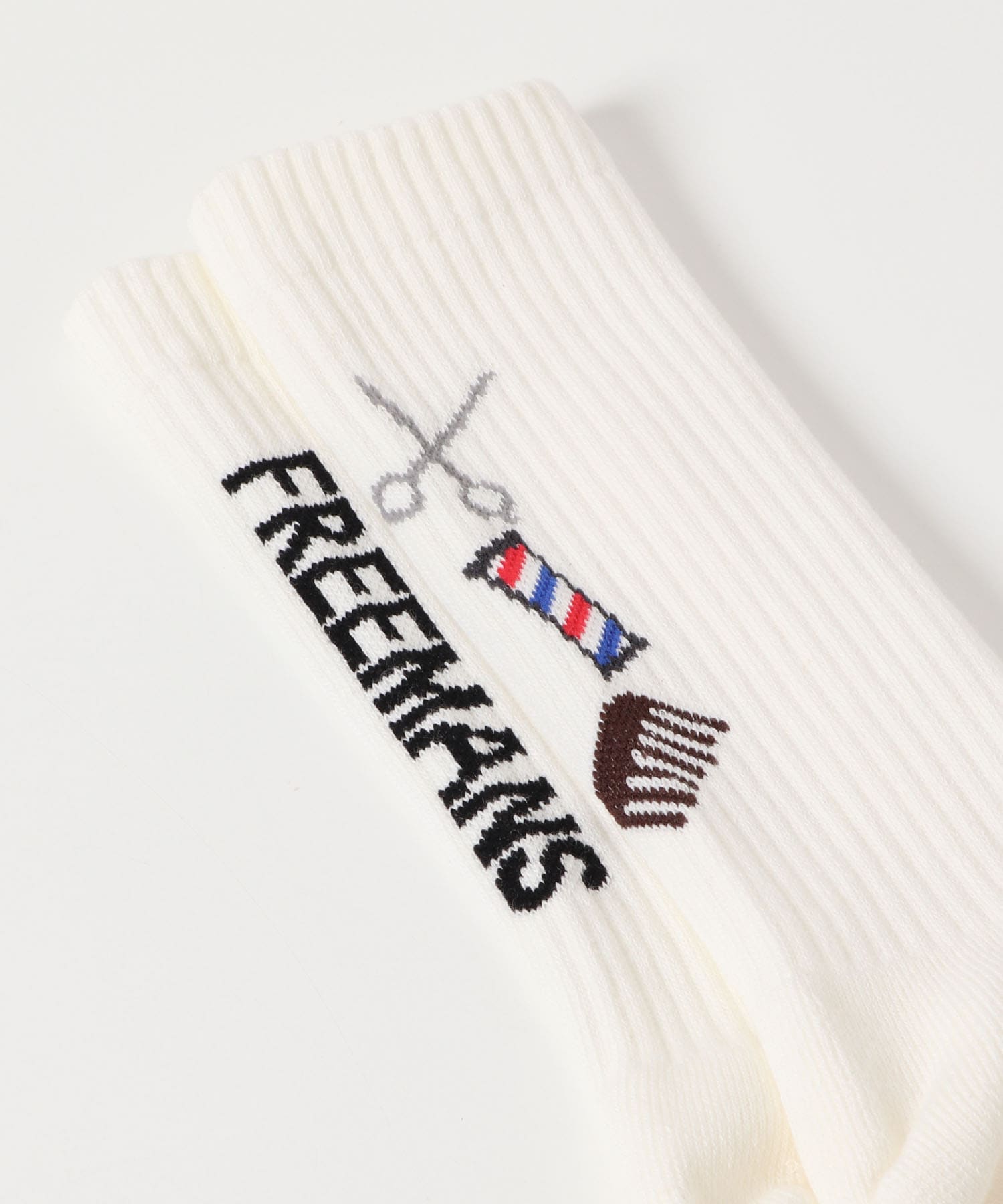 FREEMANS SPORTING CLUB　BARBER SOX WHT FREE