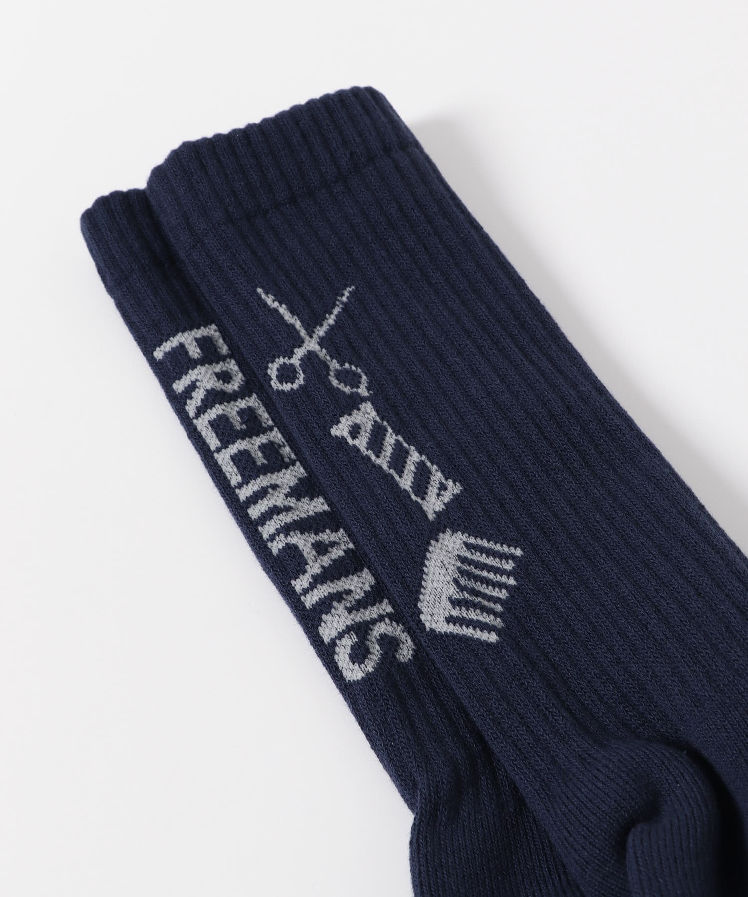 FREEMANS SPORTING CLUB　BARBER SOX NVY/GRY FREE