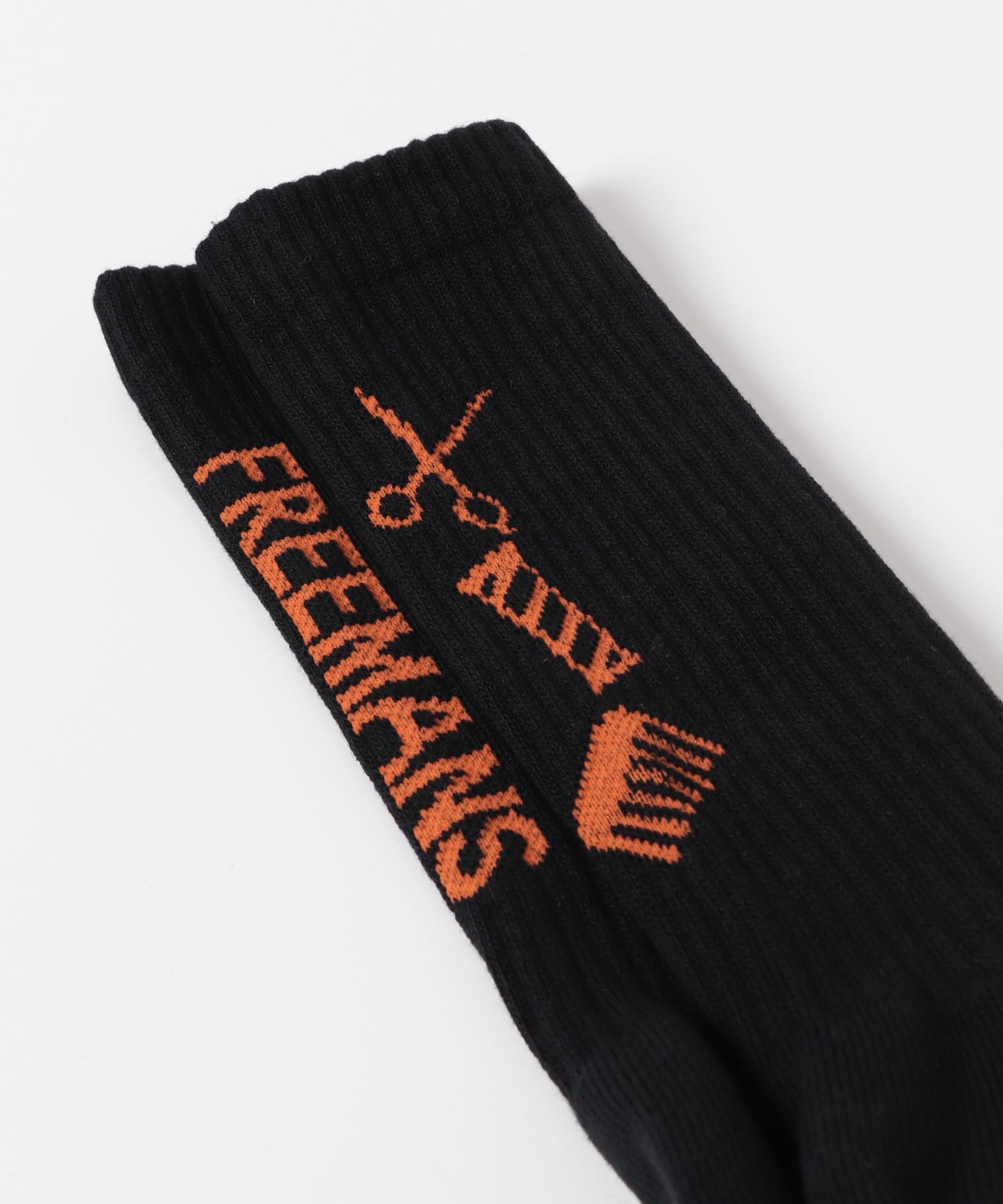 FREEMANS SPORTING CLUB　BARBER SOX BLK/ORG FREE
